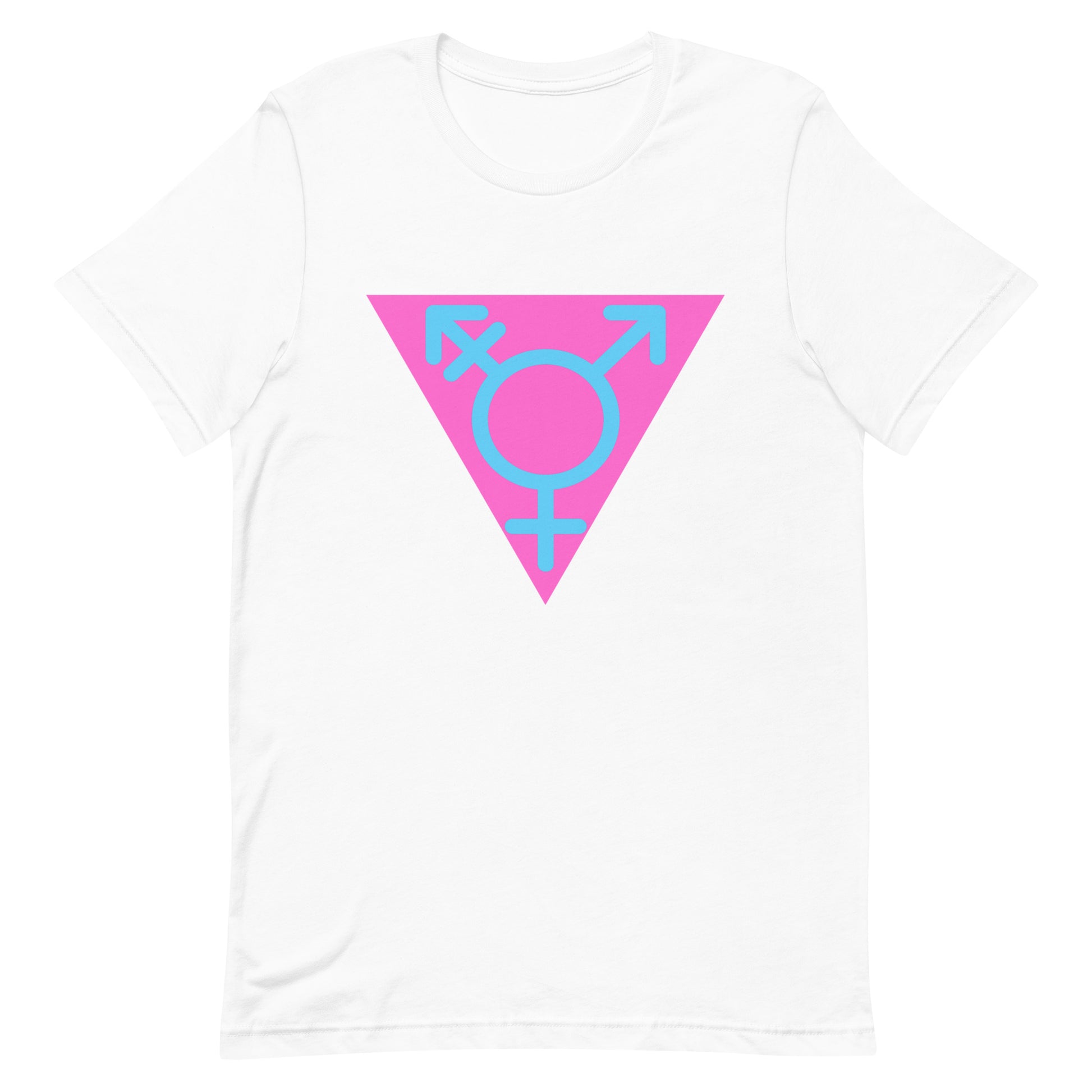 Transgender Trans Pride T-Shirt - Symbol Triangle White Transgender unisex-staple-t-shirt-white-front-63d72d4d7764b