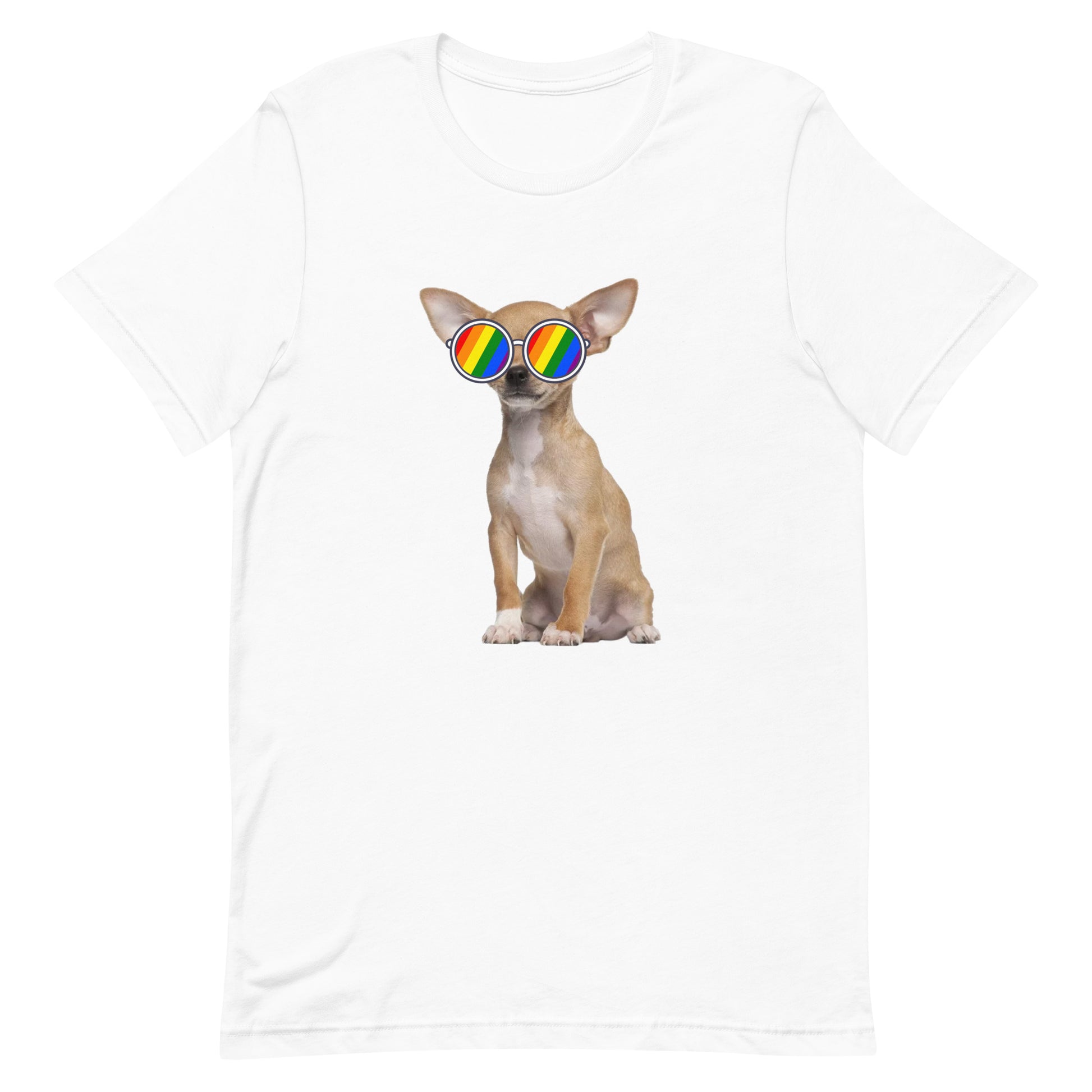 LGBTQ Pride T-Shirt - Chihuahua White unisex-staple-t-shirt-white-front-63ebc66f9429a