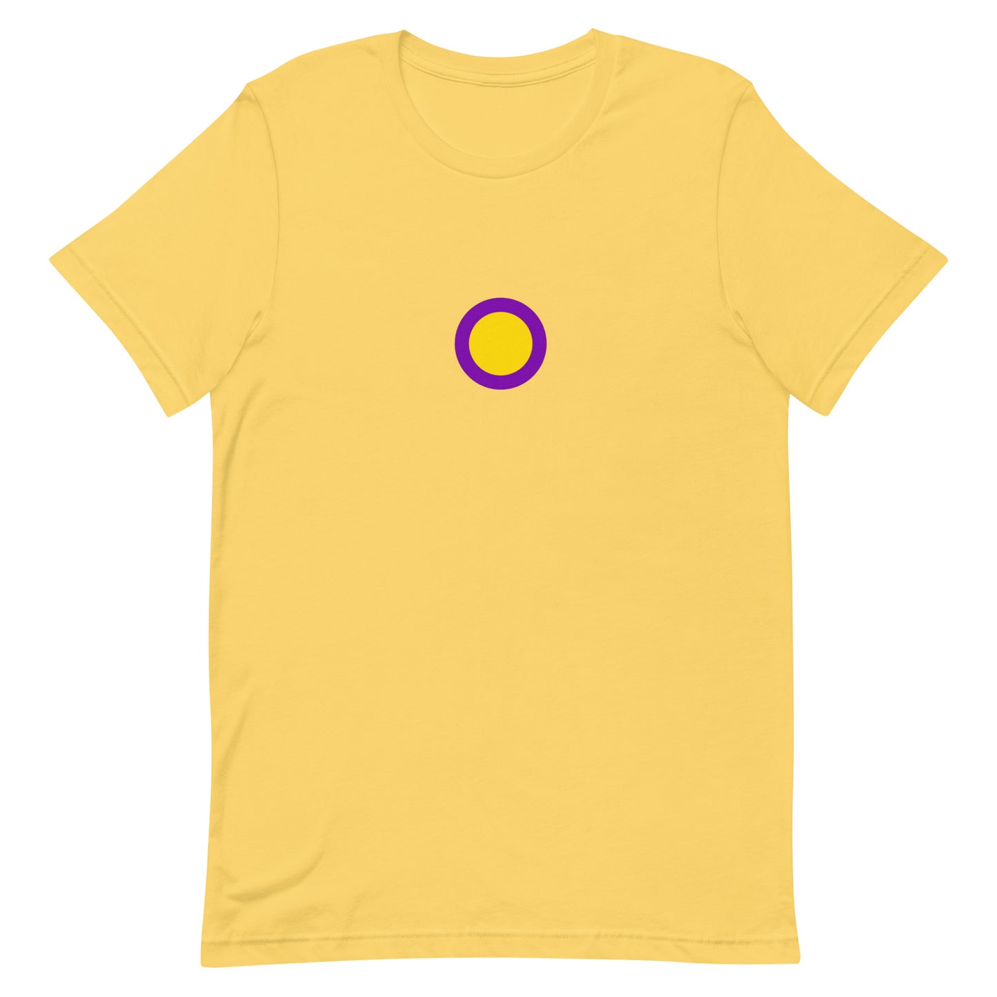 Intersex Pride Shirt - Circle Yellow Intersex unisex-staple-t-shirt-yellow-front-63bb6b9acf549