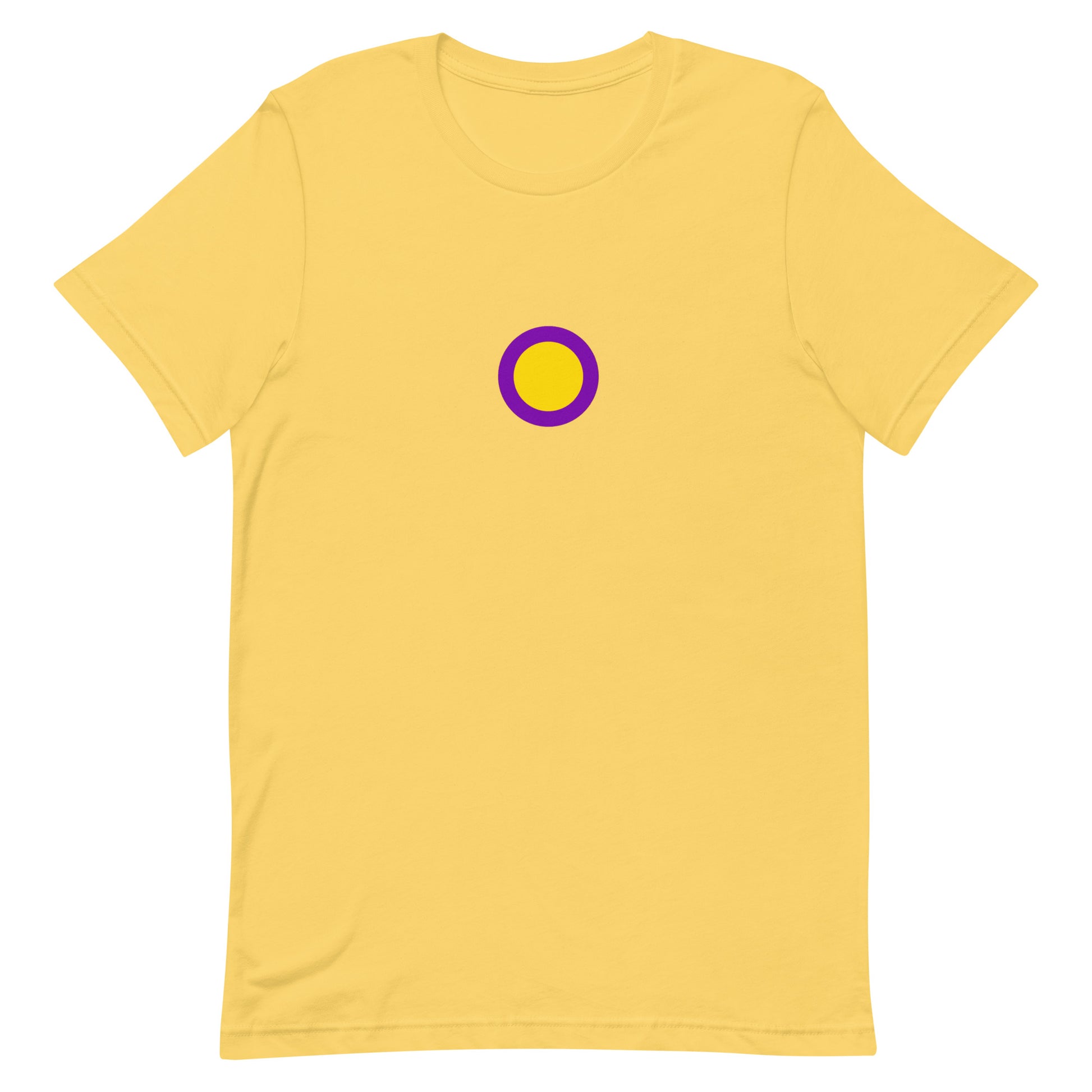 Intersex Pride Shirt - Circle Yellow Intersex unisex-staple-t-shirt-yellow-front-63bb6b9acf549