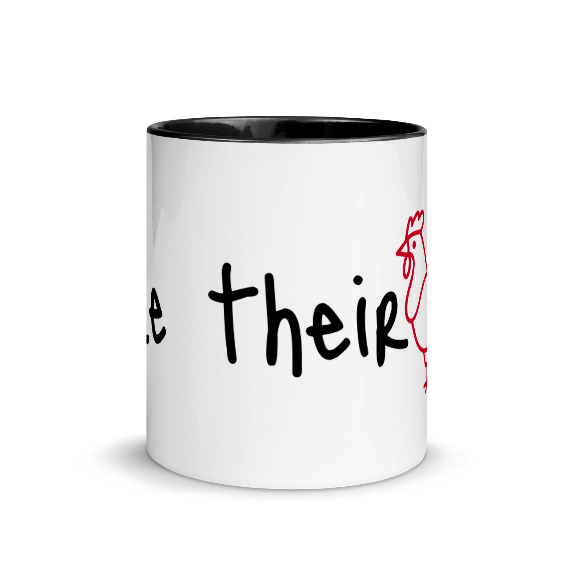 I Like Their Cock Rooster Ceramic Coffee Tea Mug 11oz Black Nonbinary white-ceramic-mug-with-color-inside-black-11oz-front-636323a7924b0