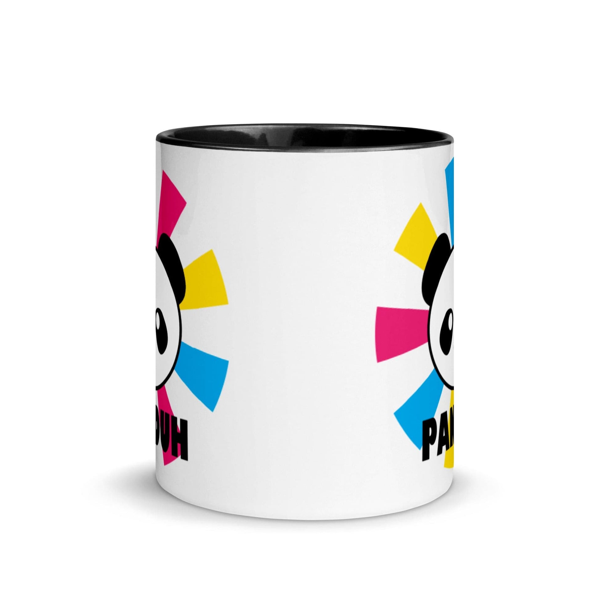 Pansexual Pan Pride Ceramic Coffee Tea Mug - Pan Duh white-ceramic-mug-with-color-inside-black-11oz-front-639d45405821f