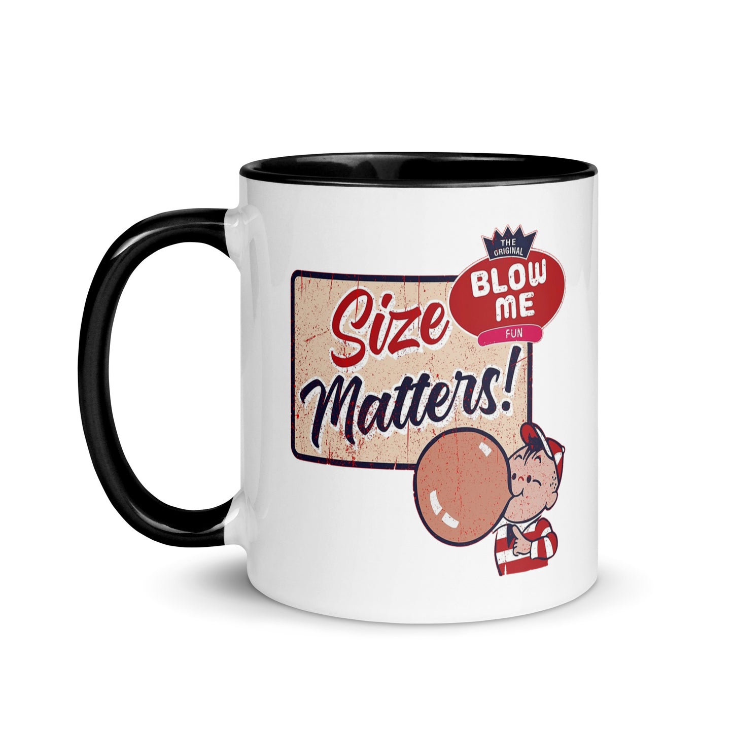 Size Matters Ceramic Coffee Tea Mug Black white-ceramic-mug-with-color-inside-black-11oz-left-6412551f17c15