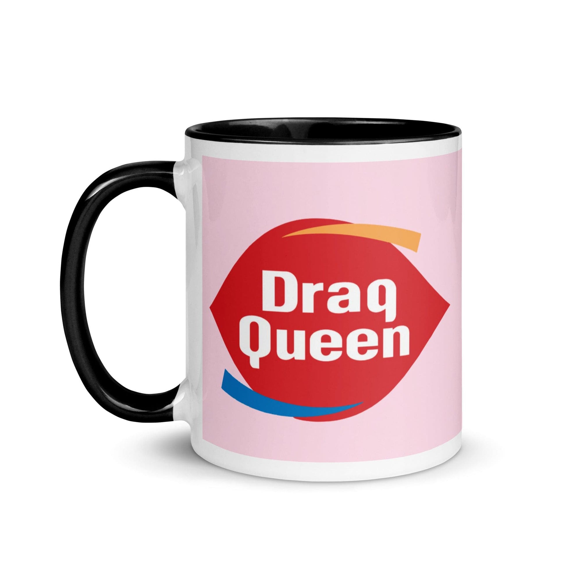 Drag Queen Ceramic Coffee Tea Mug Black white-ceramic-mug-with-color-inside-black-11oz-left-64126c04148ab