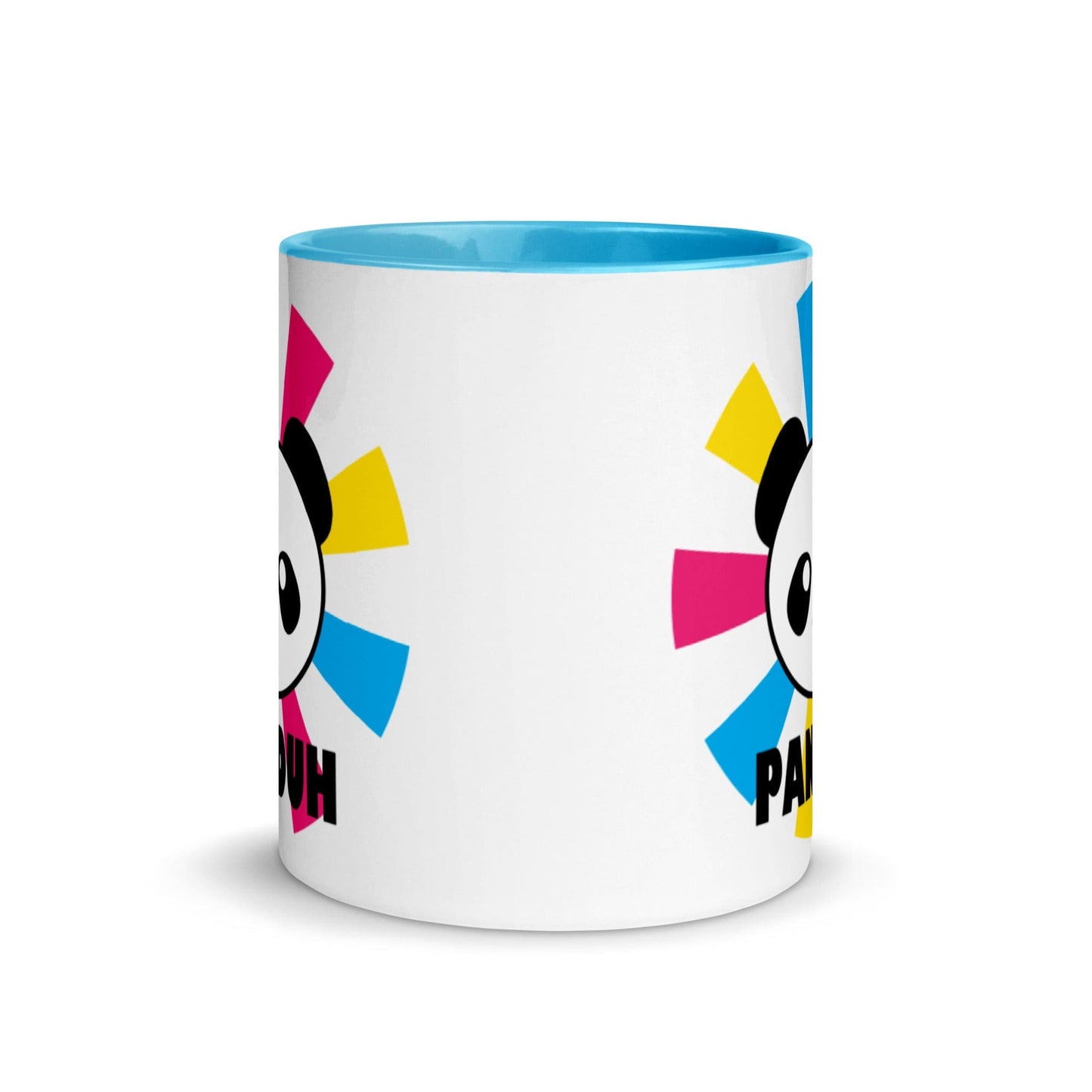 Pansexual Pan Pride Ceramic Coffee Tea Mug - Pan Duh white-ceramic-mug-with-color-inside-blue-11oz-front-639d4540583ee