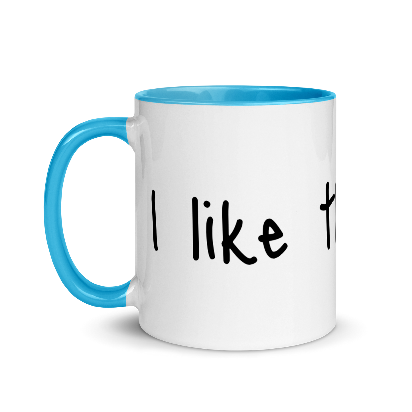 I Like Their Cock Rooster Ceramic Coffee Tea Mug 11oz white-ceramic-mug-with-color-inside-blue-11oz-left-636323a793d3a