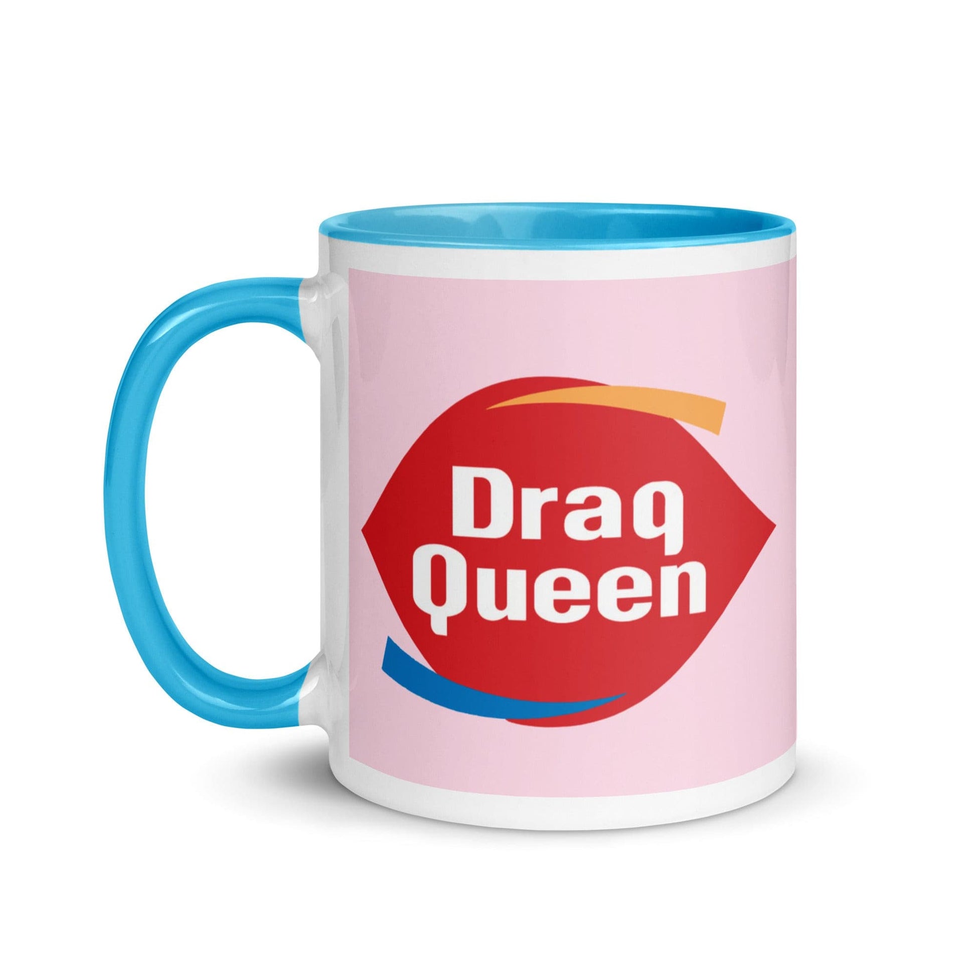 Drag Queen Ceramic Coffee Tea Mug Blue white-ceramic-mug-with-color-inside-blue-11oz-left-64126c04149e0