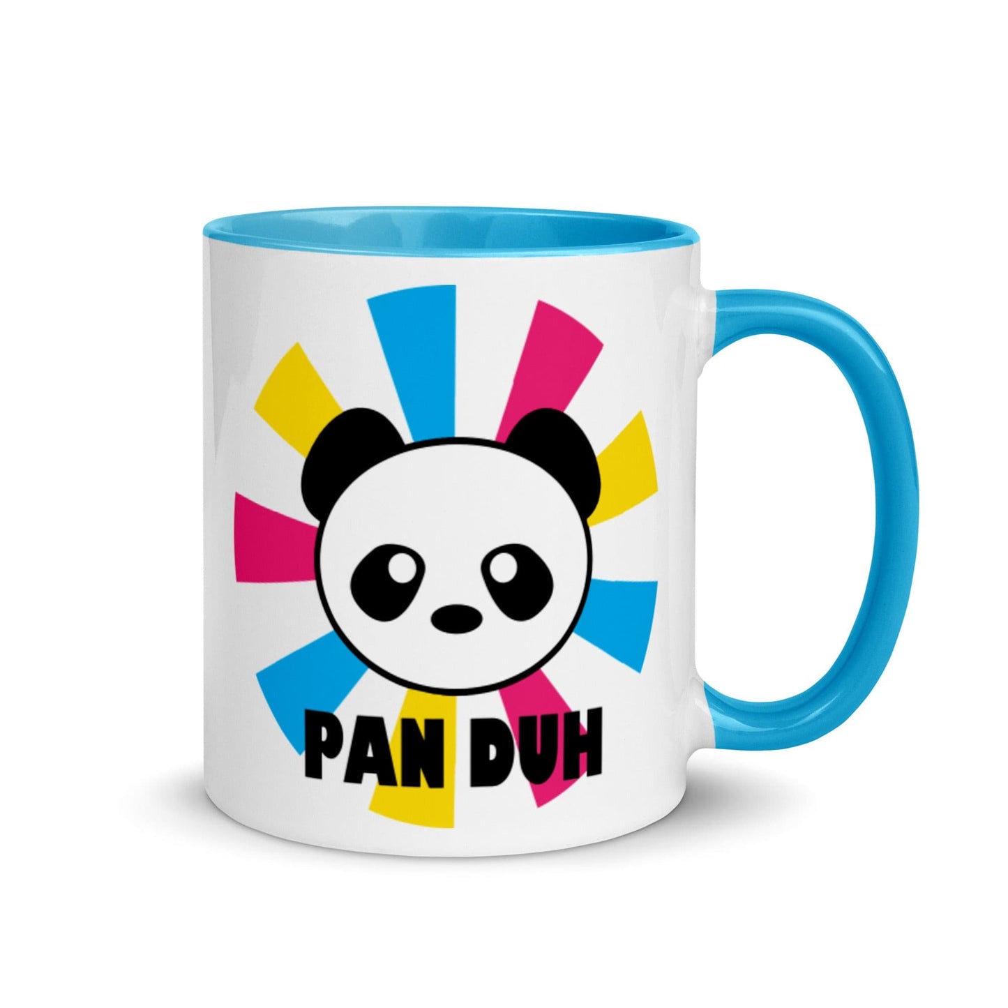 Pansexual Pan Pride Ceramic Coffee Tea Mug - Pan Duh Blue Pansexual white-ceramic-mug-with-color-inside-blue-11oz-right-639d45405837d