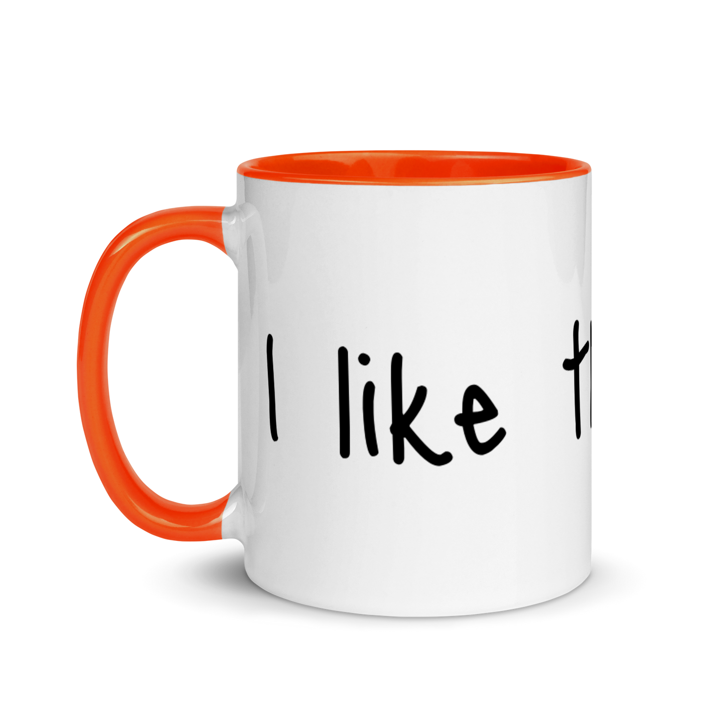 I Like Their Cock Rooster Ceramic Coffee Tea Mug 11oz white-ceramic-mug-with-color-inside-orange-11oz-left-636323a793aca