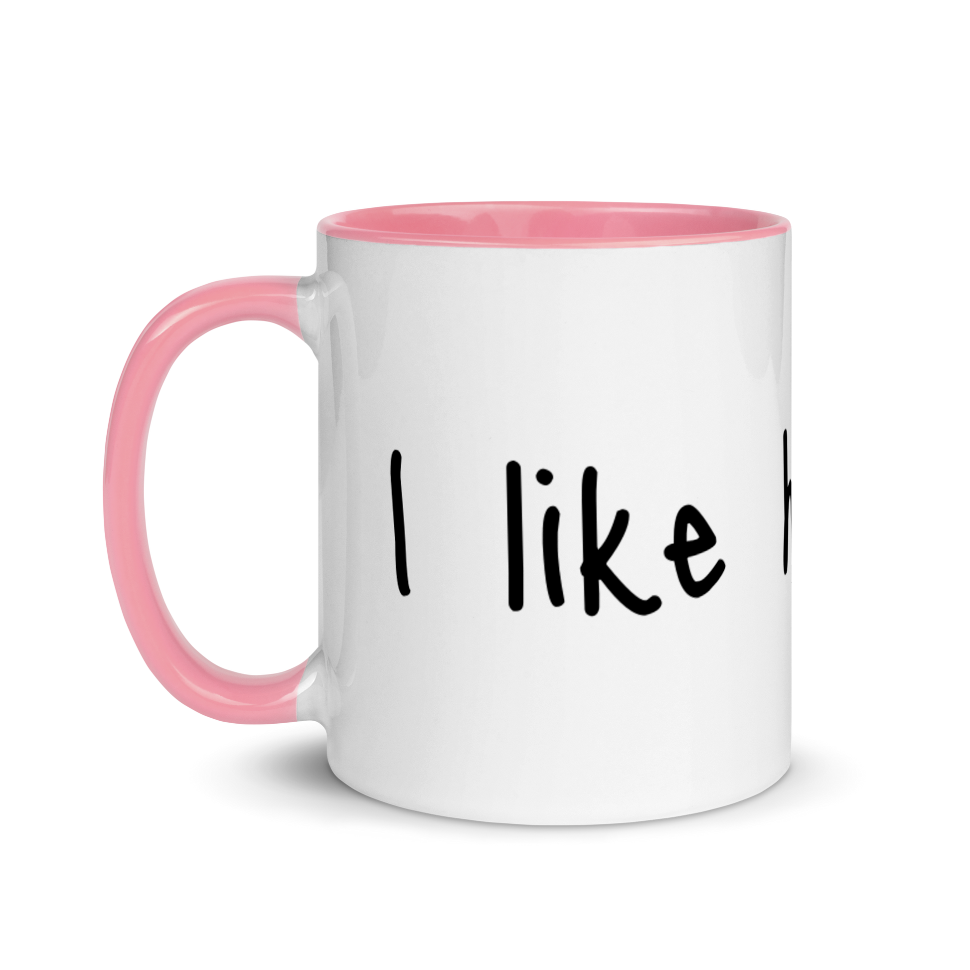 I Like His Cock Rooster Ceramic Coffee Tea Mug 11oz white-ceramic-mug-with-color-inside-pink-11oz-left-63631dec3203a