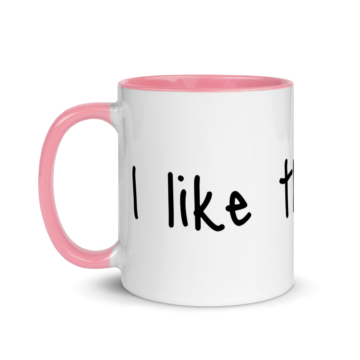 I Like Their Cock Rooster Ceramic Coffee Tea Mug 11oz white-ceramic-mug-with-color-inside-pink-11oz-left-636323a793ff0