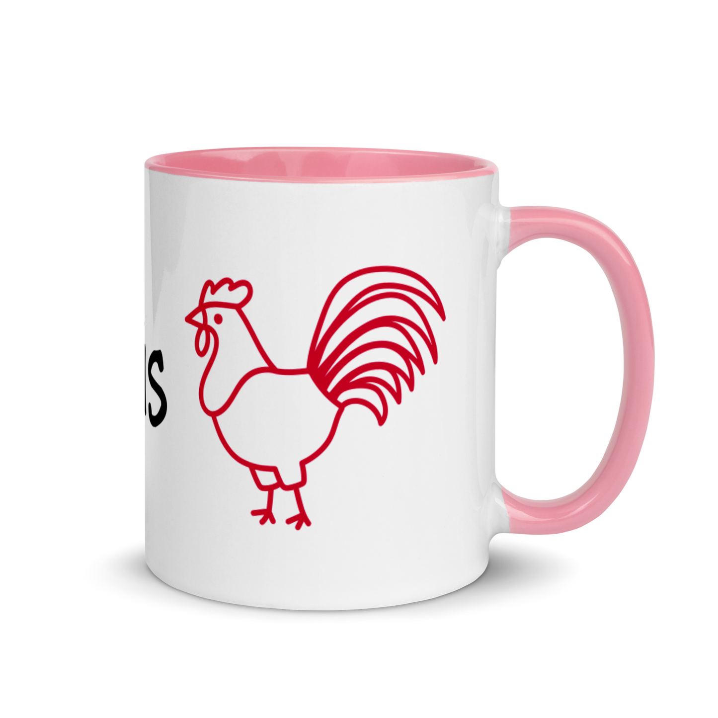 I Like His Cock Rooster Ceramic Coffee Tea Mug 11oz white-ceramic-mug-with-color-inside-pink-11oz-right-63631dec31ee6