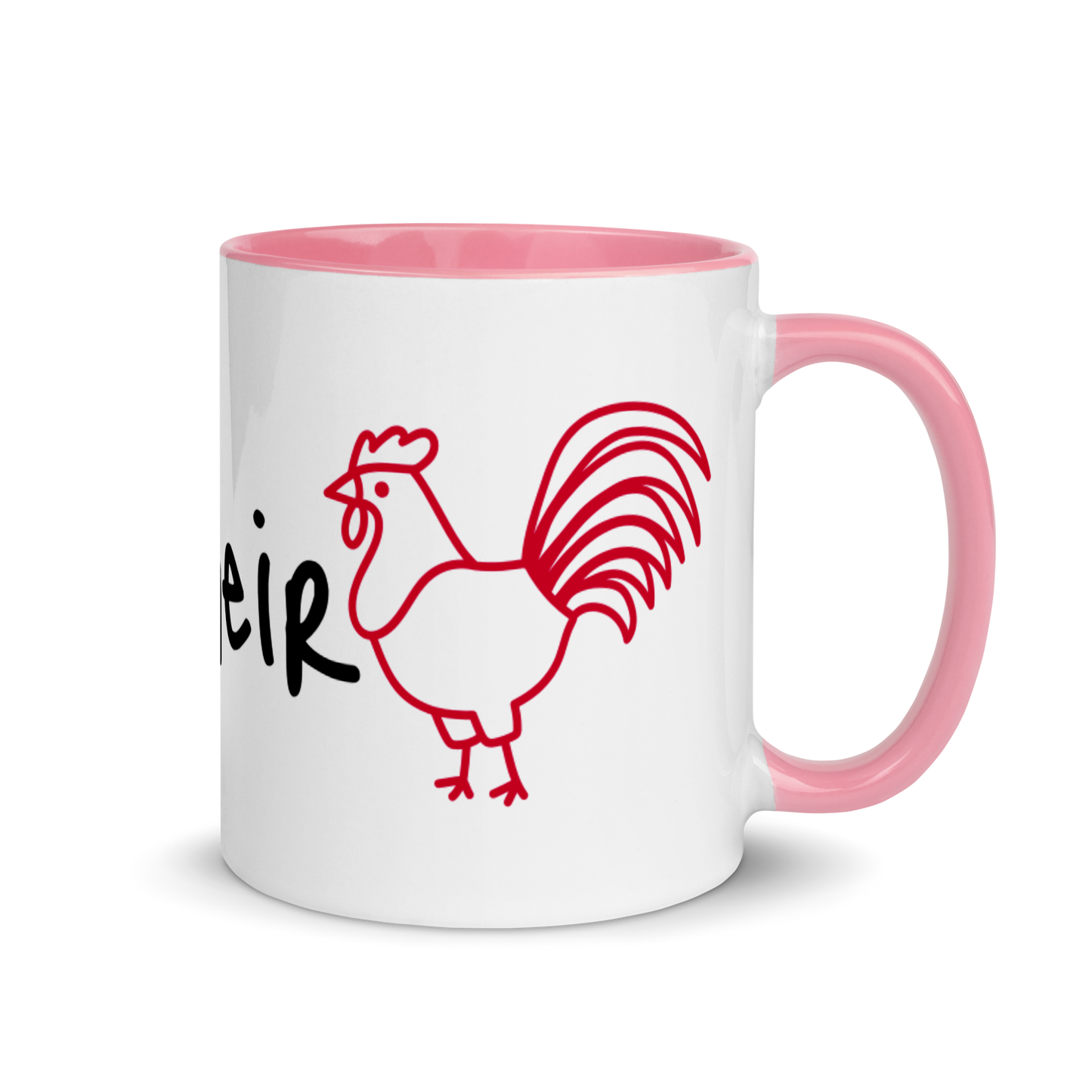 I Like Their Cock Rooster Ceramic Coffee Tea Mug 11oz white-ceramic-mug-with-color-inside-pink-11oz-right-636323a793e53