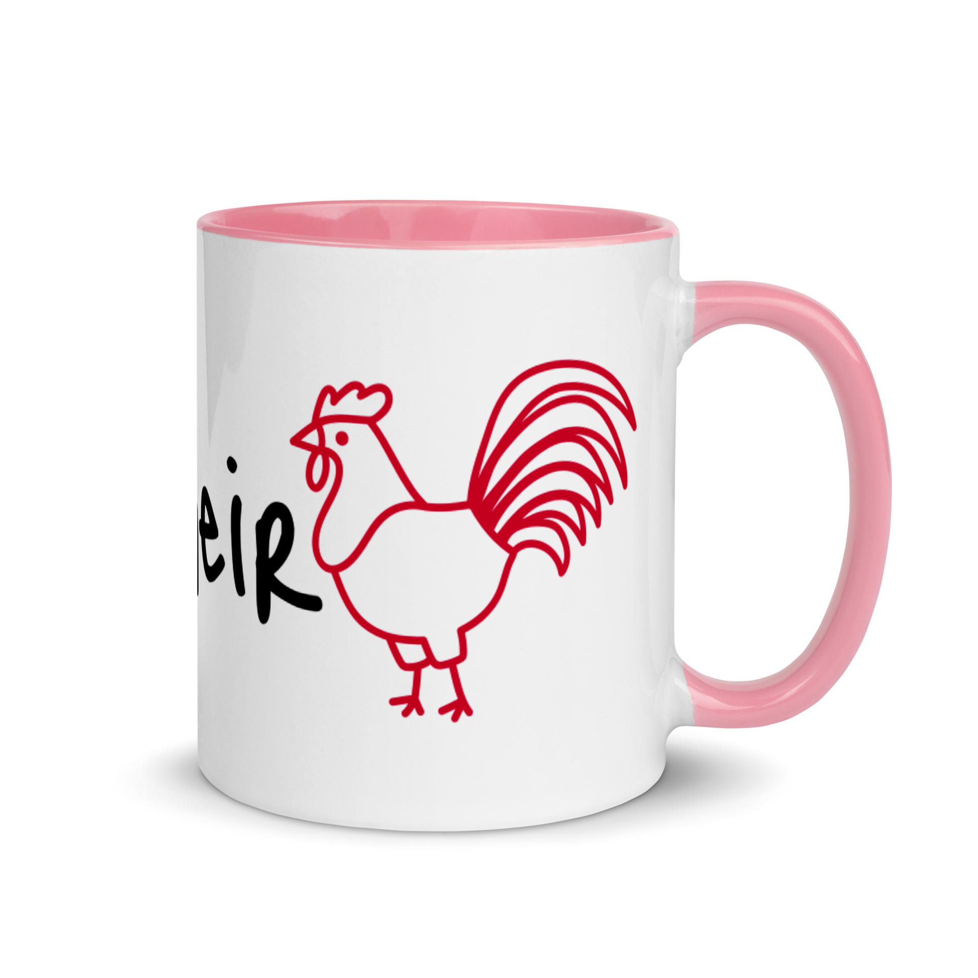 I Like Their Cock Rooster Ceramic Coffee Tea Mug 11oz white-ceramic-mug-with-color-inside-pink-11oz-right-636323a793e53