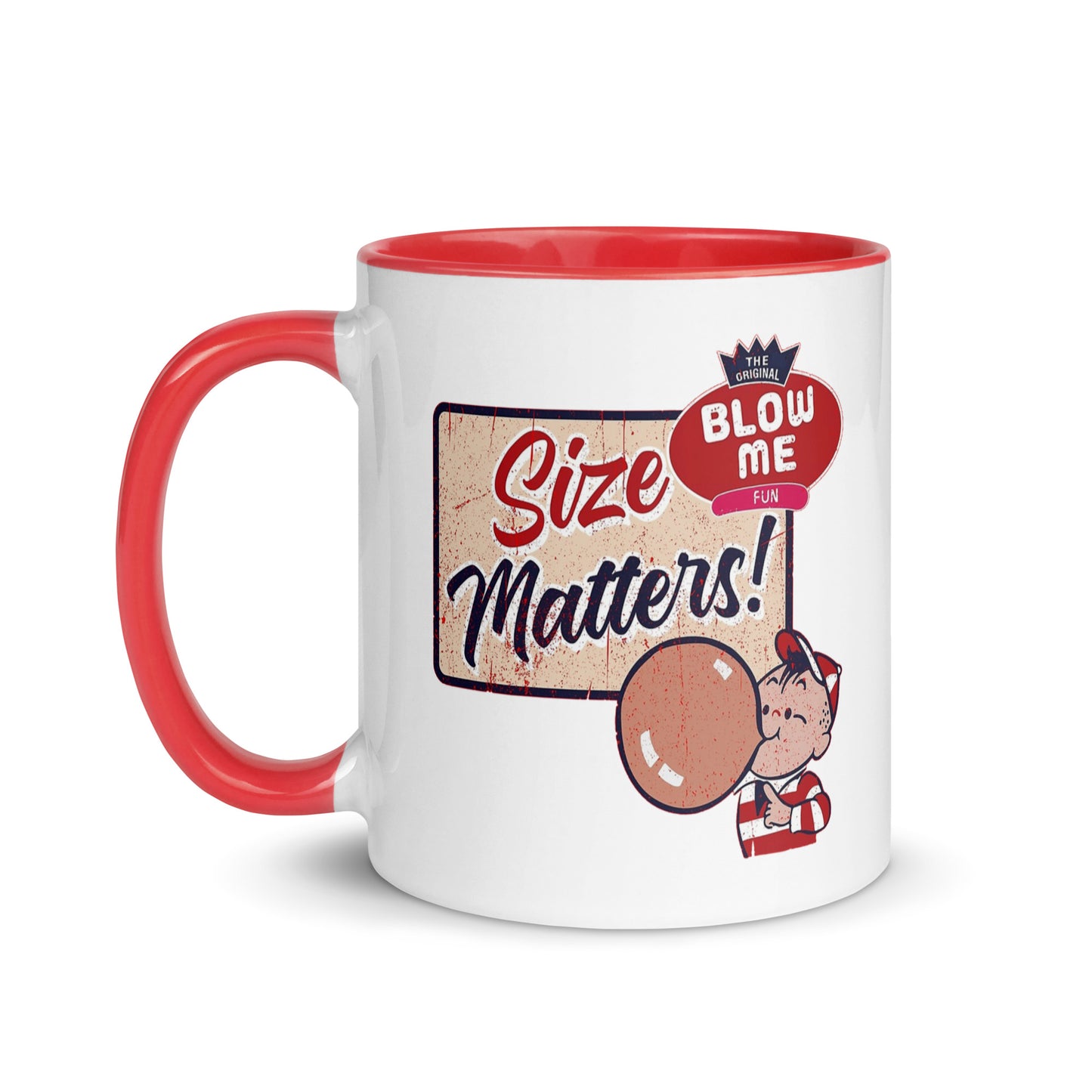 Size Matters Ceramic Coffee Tea Mug Red white-ceramic-mug-with-color-inside-red-11oz-left-6412551f17d3d