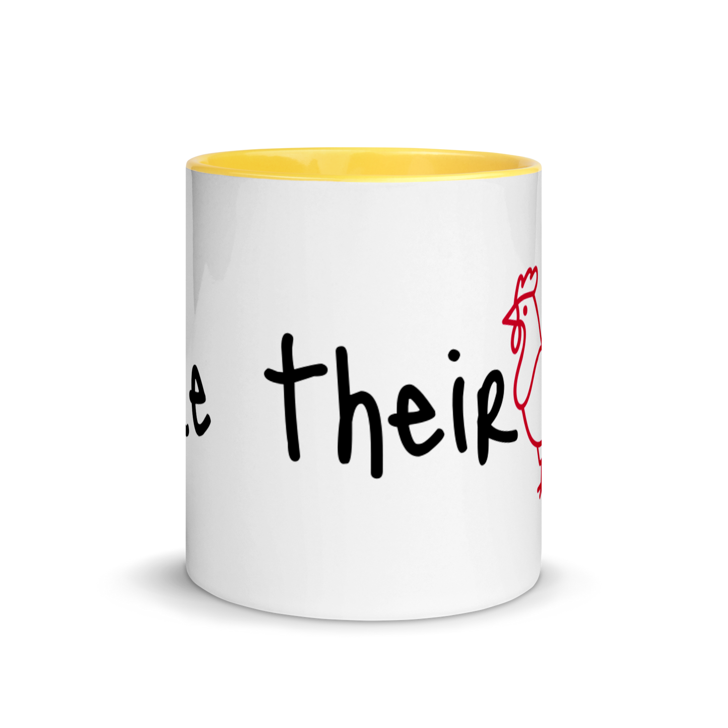 I Like Their Cock Rooster Ceramic Coffee Tea Mug 11oz Yellow Nonbinary white-ceramic-mug-with-color-inside-yellow-11oz-front-636323a794146