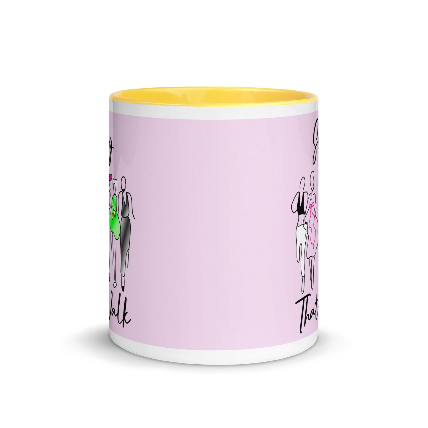 Sissy That Walk Ceramic Coffee Tea Mug white-ceramic-mug-with-color-inside-yellow-11oz-front-641273b8c695e