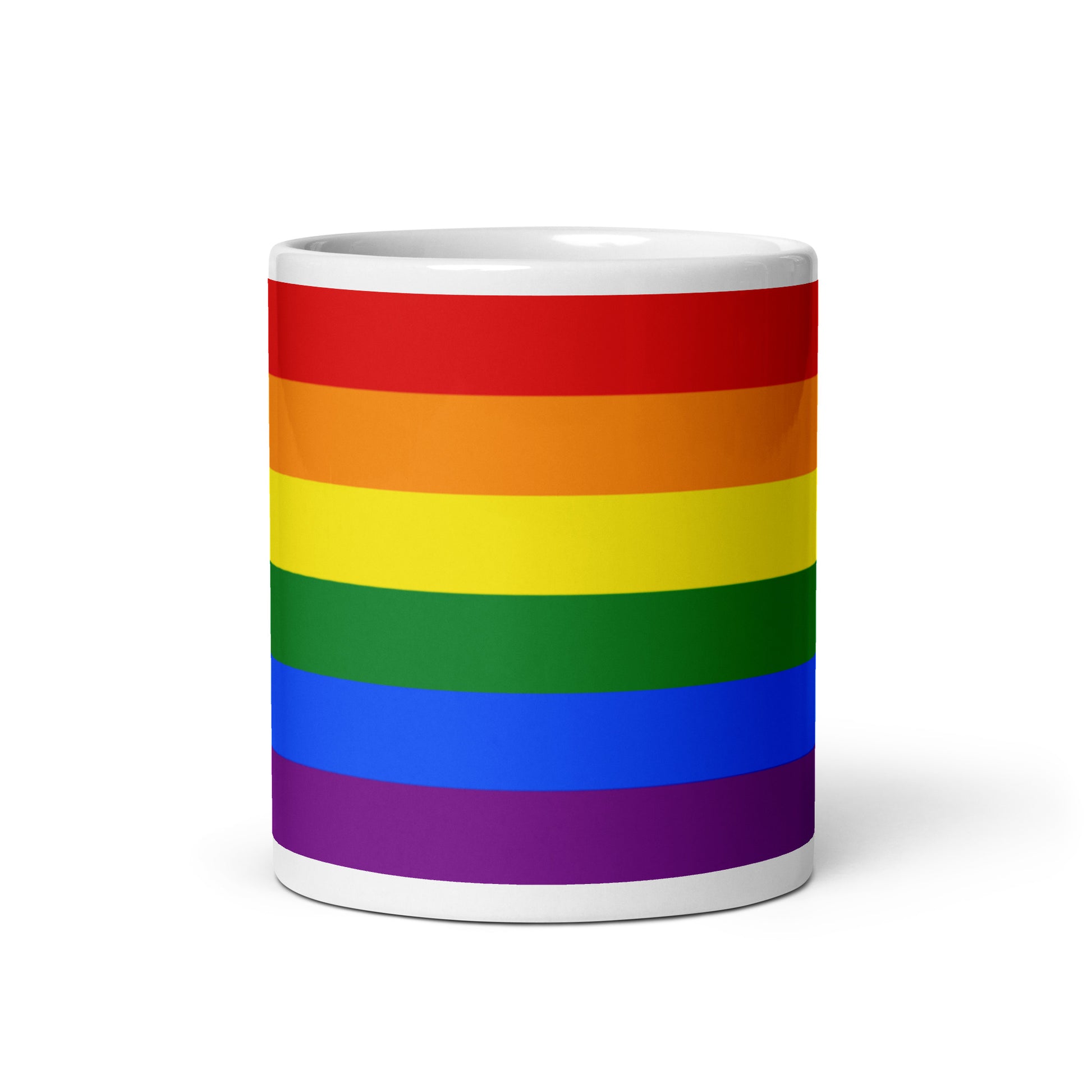 LGBTQ Pride Flag Ceramic Coffee Tea Mug 11oz Pride white-glossy-mug-11oz-front-view-6376e9171bcd1