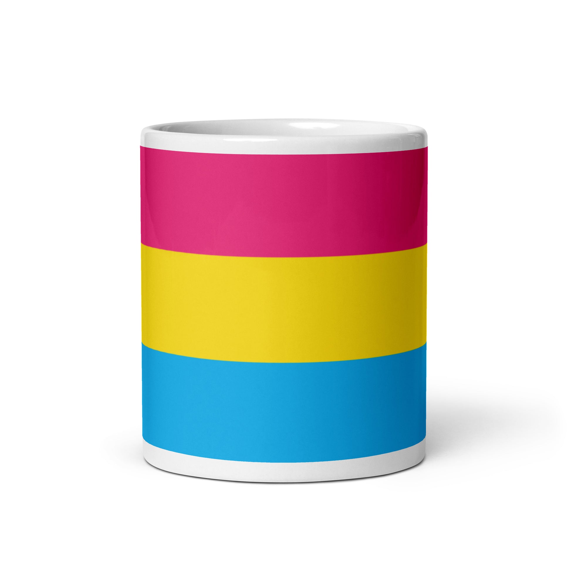 Pansexual Pan Pride Flag Ceramic Coffee Tea Mug 11oz Pansexual white-glossy-mug-11oz-front-view-6376eb1786475