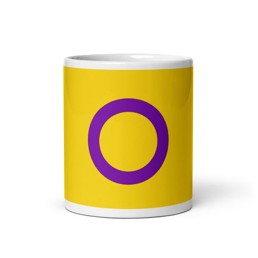 Intersex Pride Flag Ceramic Coffee Tea Mug 11oz Intersex white-glossy-mug-11oz-front-view-6376ebc1c284d