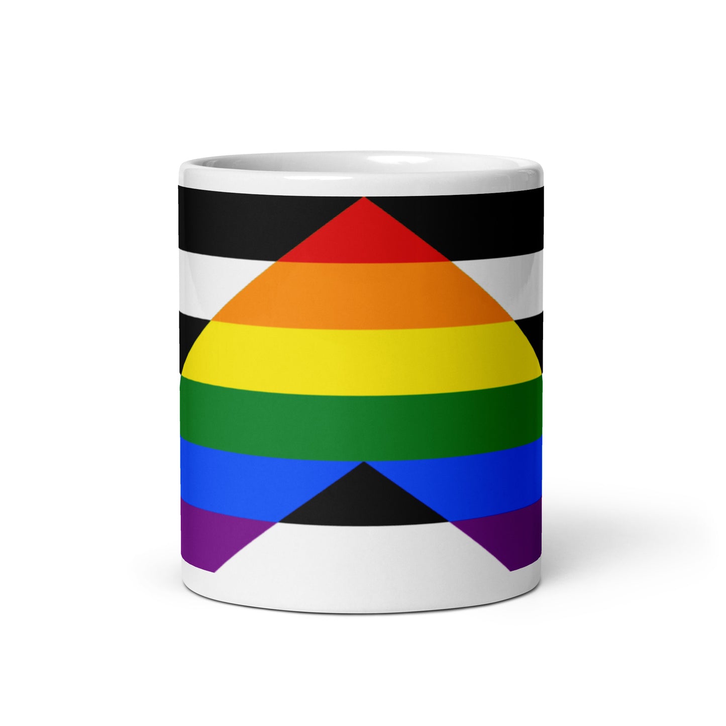 Straight Ally Pride Flag Ceramic Coffee Tea Mug 11oz Straight Ally white-glossy-mug-11oz-front-view-6376f6fe21e91