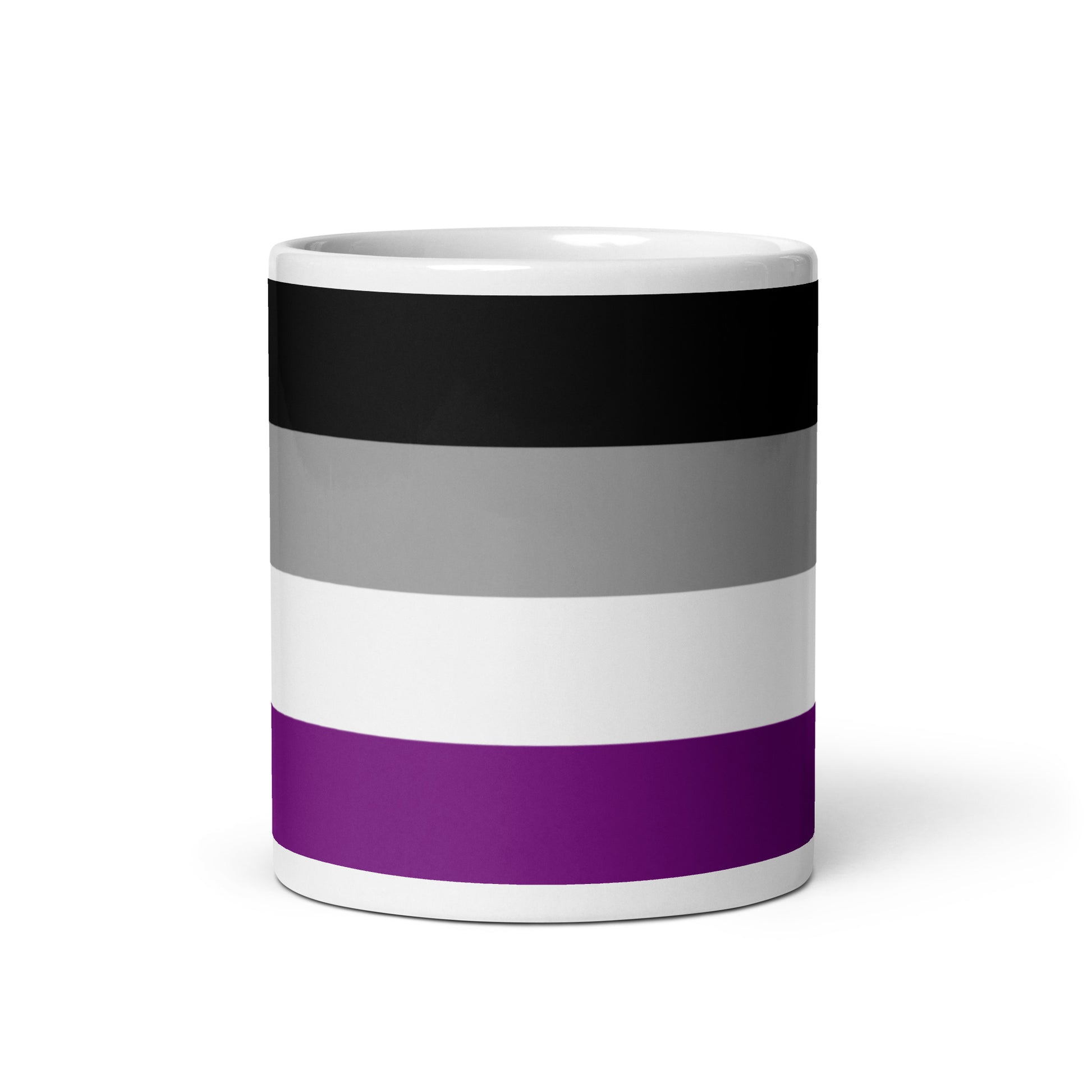 Asexual Ace Pride Flag Ceramic Coffee Tea Mug 11oz Asexual white-glossy-mug-11oz-front-view-6376f7c1de013