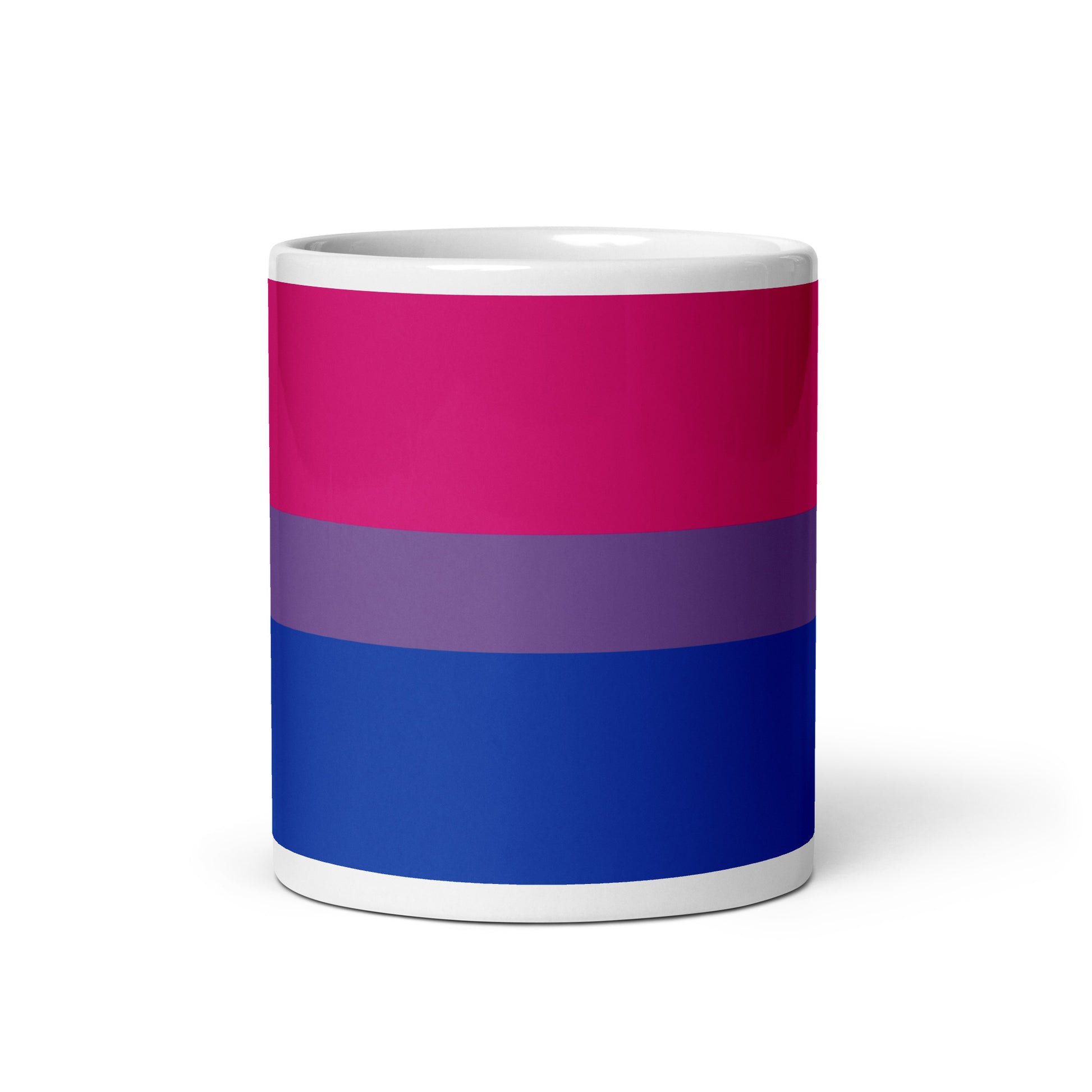 Bisexual Bi Pride Flag Ceramic Coffee Tea Mug 11oz Bisexual white-glossy-mug-11oz-front-view-6376f80a5e9a4