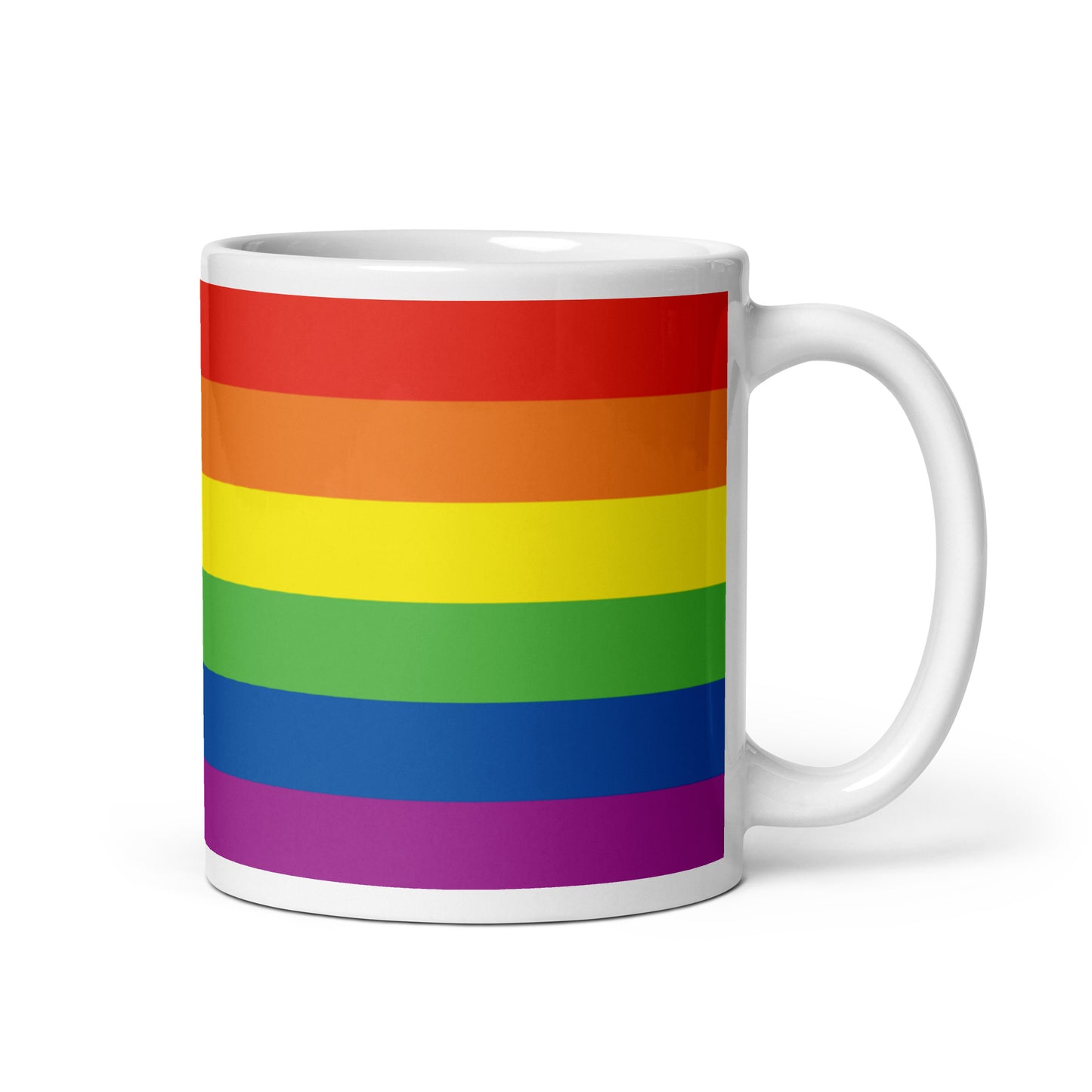 LGBTQ Pride Flag Ceramic Coffee Tea Mug - Progressive Pride Daniel Quasar white-glossy-mug-11oz-handle-on-right-6376e88b3ea19