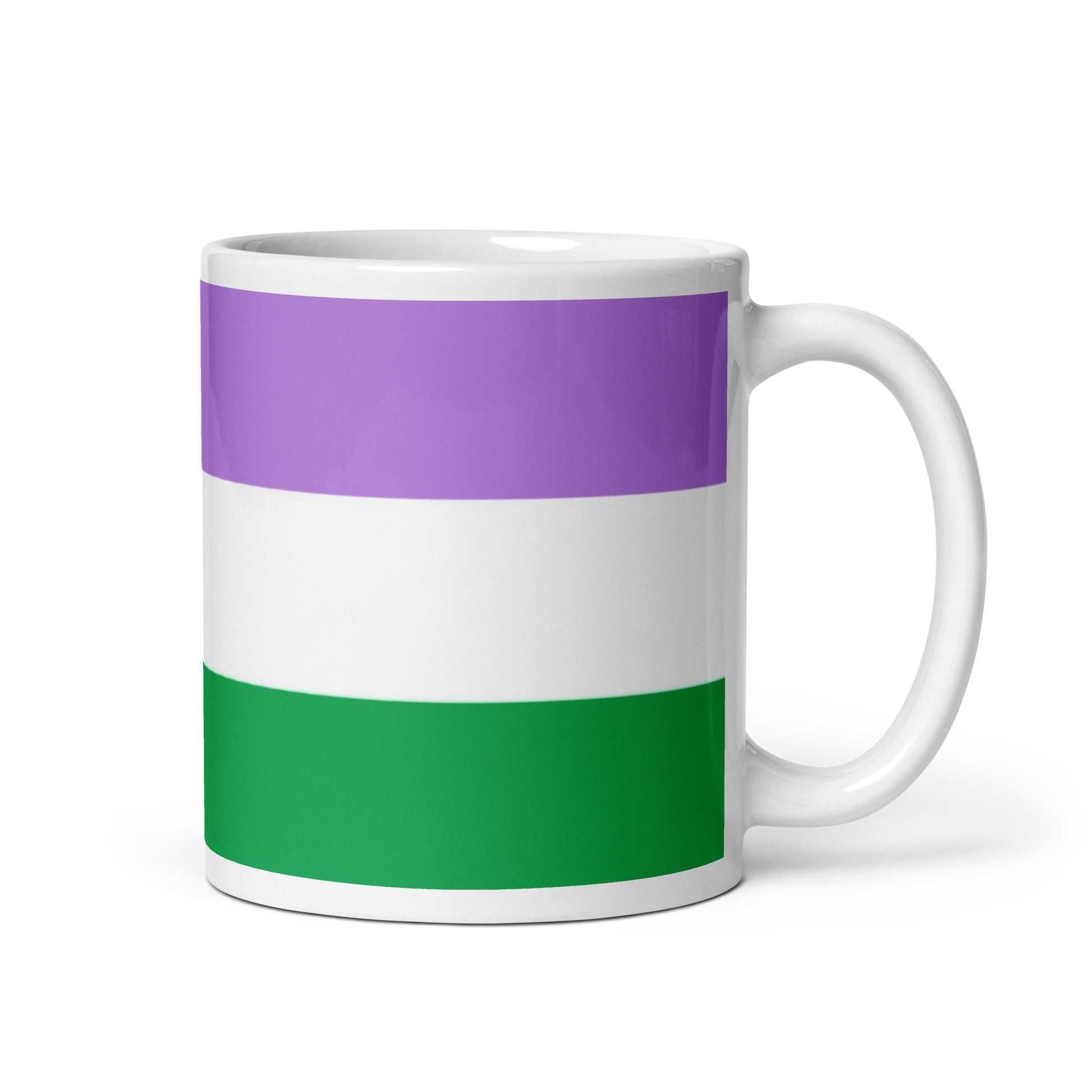 Genderqueer Pride Flag Coffee Tea Ceramic Mug white-glossy-mug-11oz-handle-on-right-6376ebf3592a9