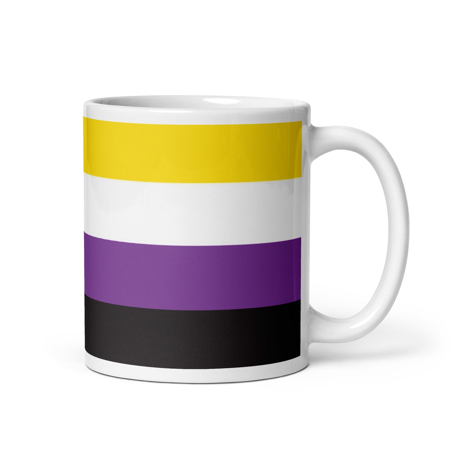 Nonbinary Enby Pride Flag Ceramic Coffee Tea Mug white-glossy-mug-11oz-handle-on-right-6376ecf576e0e