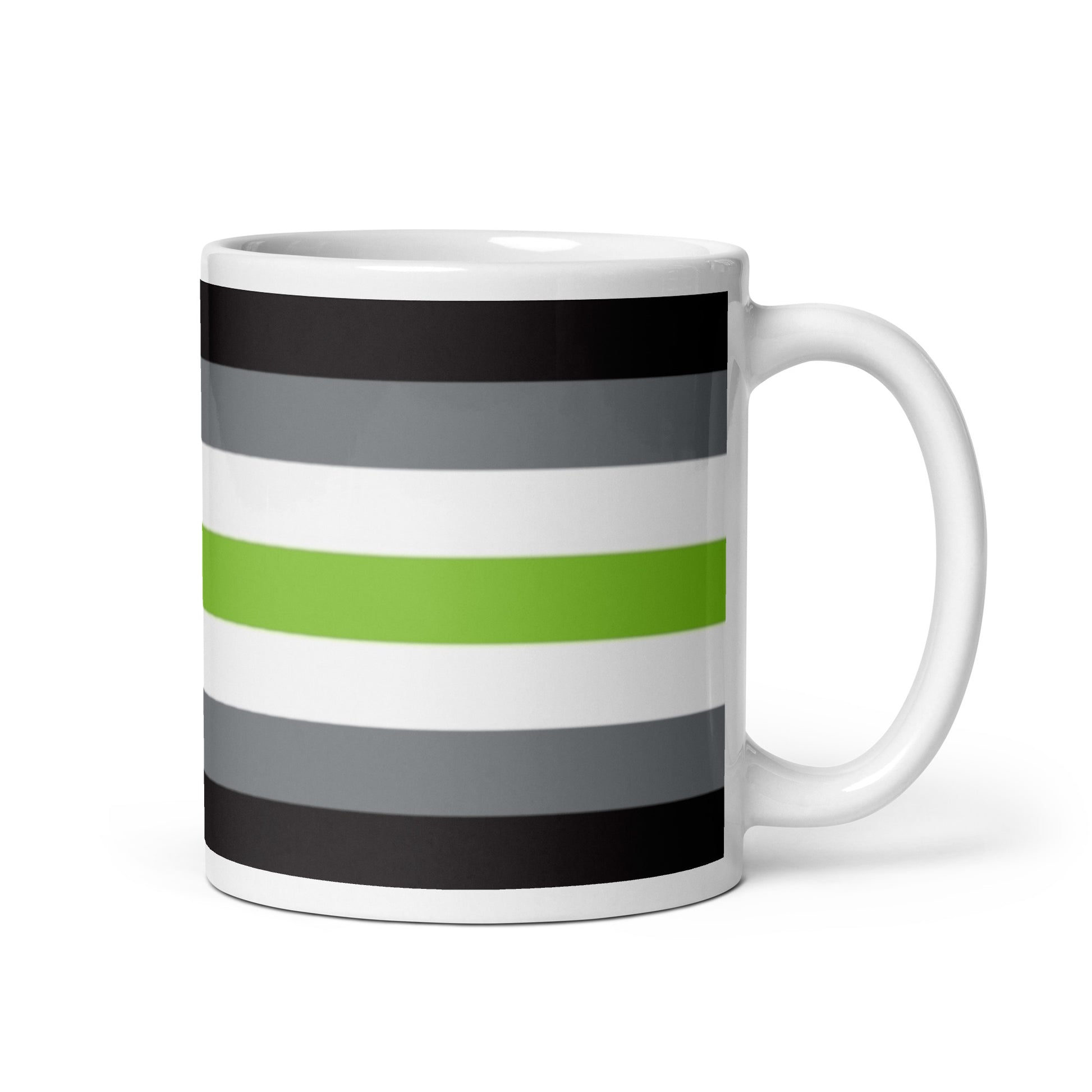 Agender Pride Flag Ceramic Coffee Tea Mug white-glossy-mug-11oz-handle-on-right-6376ed2e083e3