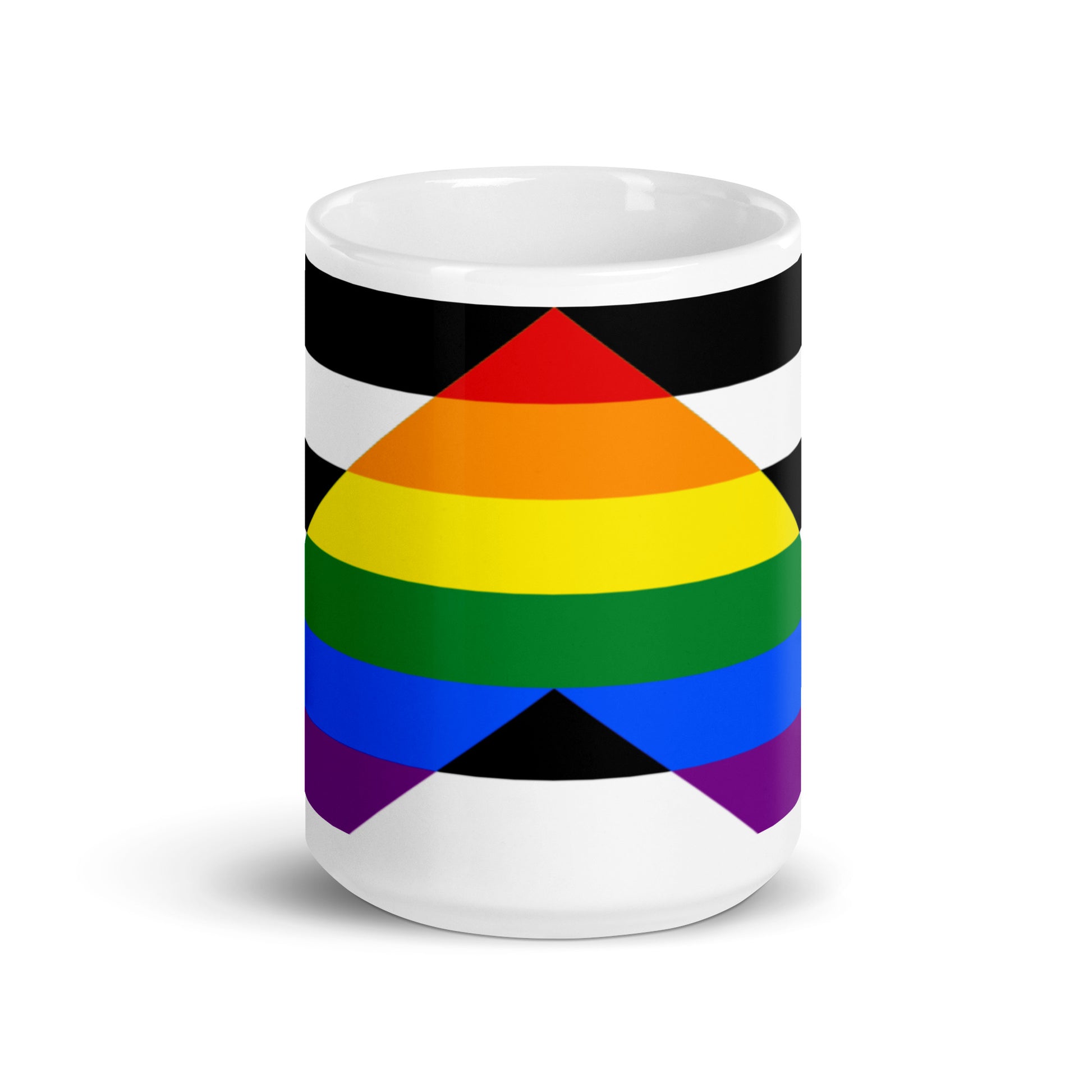 Straight Ally Pride Flag Ceramic Coffee Tea Mug 15oz Straight Ally white-glossy-mug-15oz-front-view-6376f6fe2211f