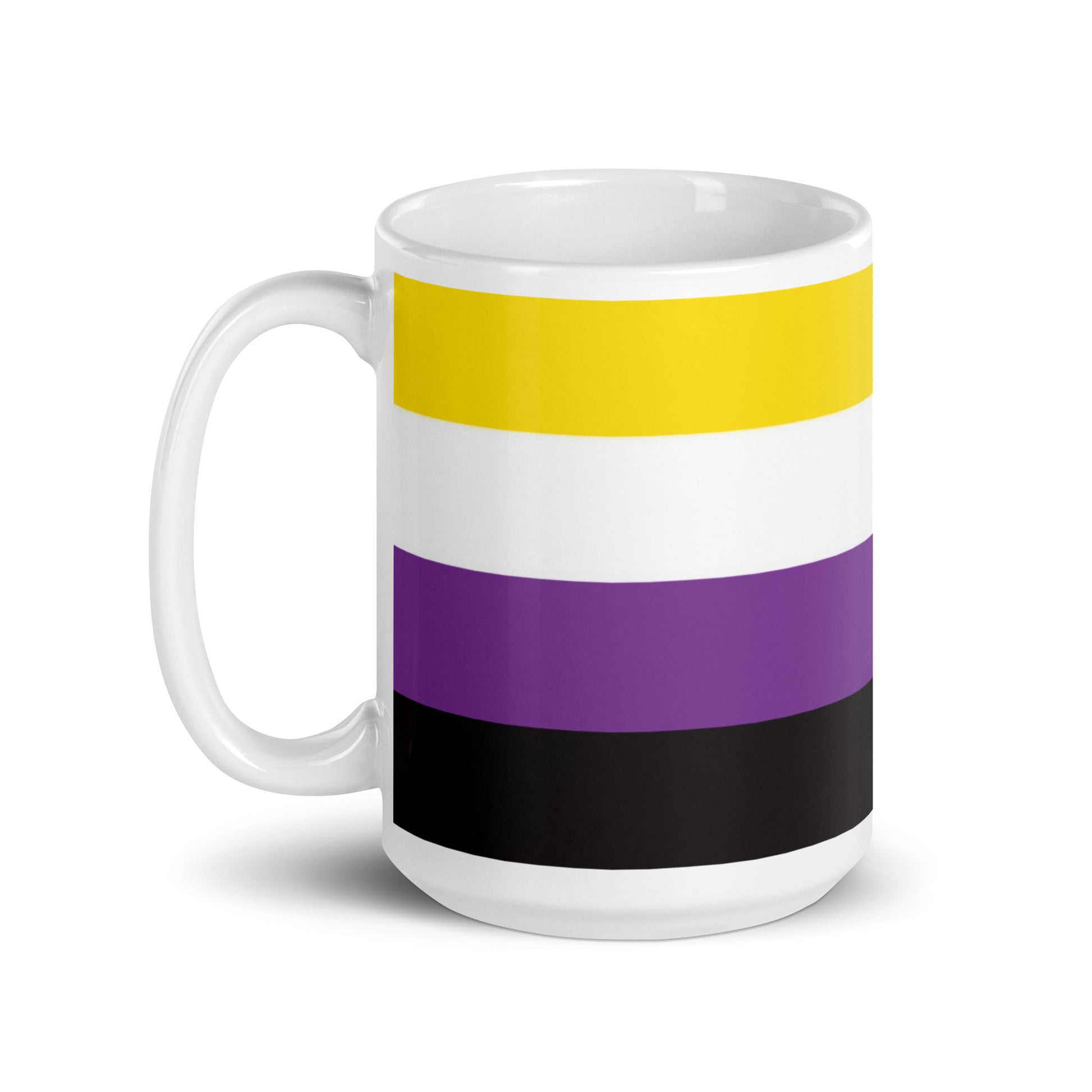 Nonbinary Enby Pride Flag Ceramic Coffee Tea Mug white-glossy-mug-15oz-handle-on-left-6376ecf5782b7