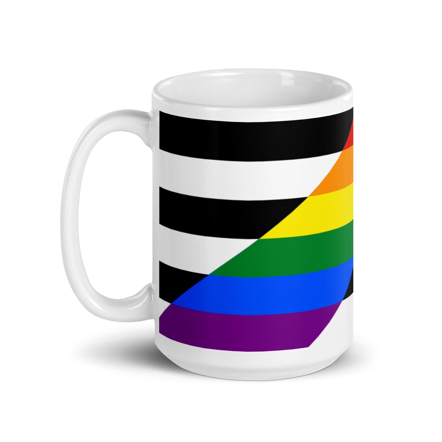 Straight Ally Pride Flag Ceramic Coffee Tea Mug white-glossy-mug-15oz-handle-on-left-6376f6fe22078