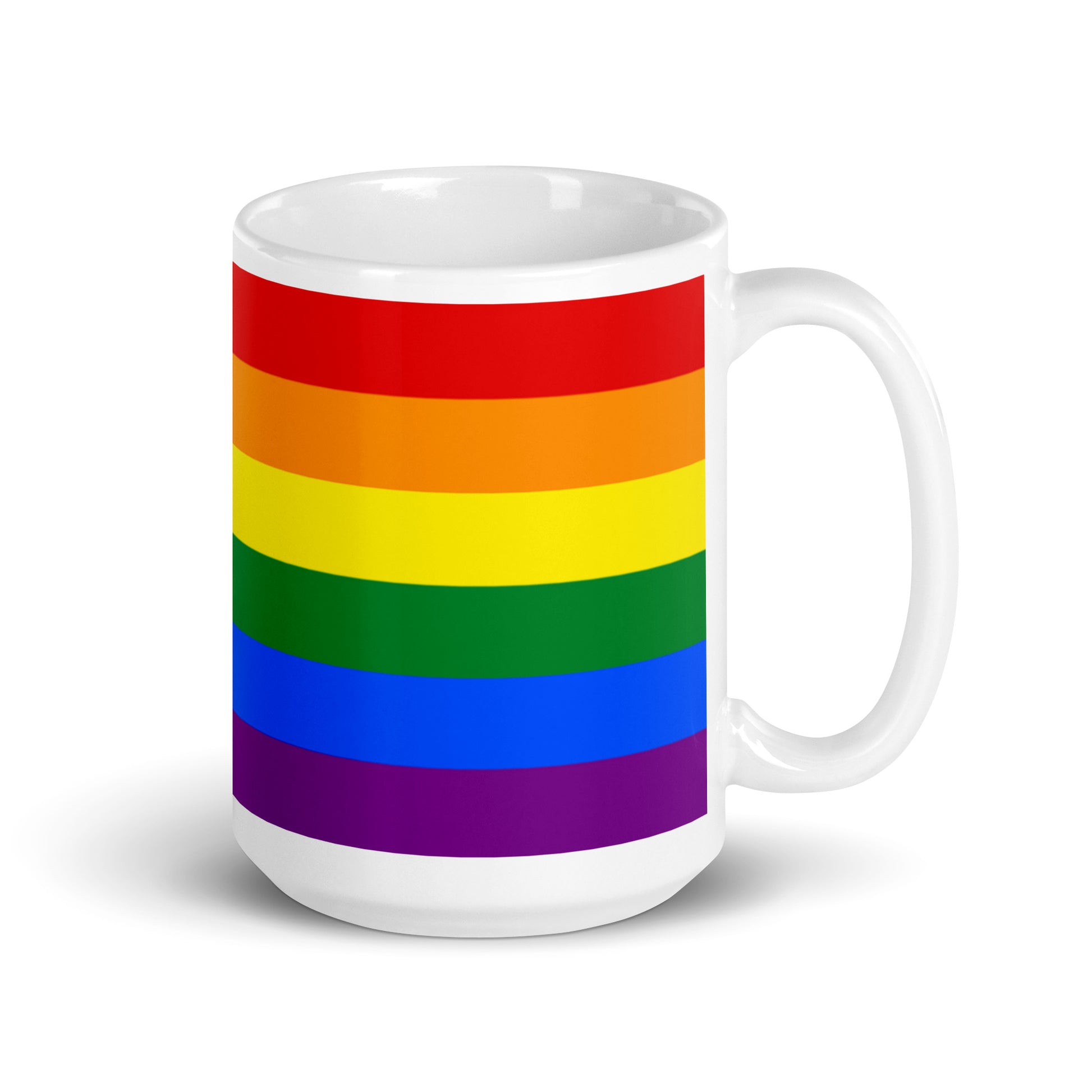 LGBTQ Pride Flag Ceramic Coffee Tea Mug white-glossy-mug-15oz-handle-on-right-6376e9171bd91