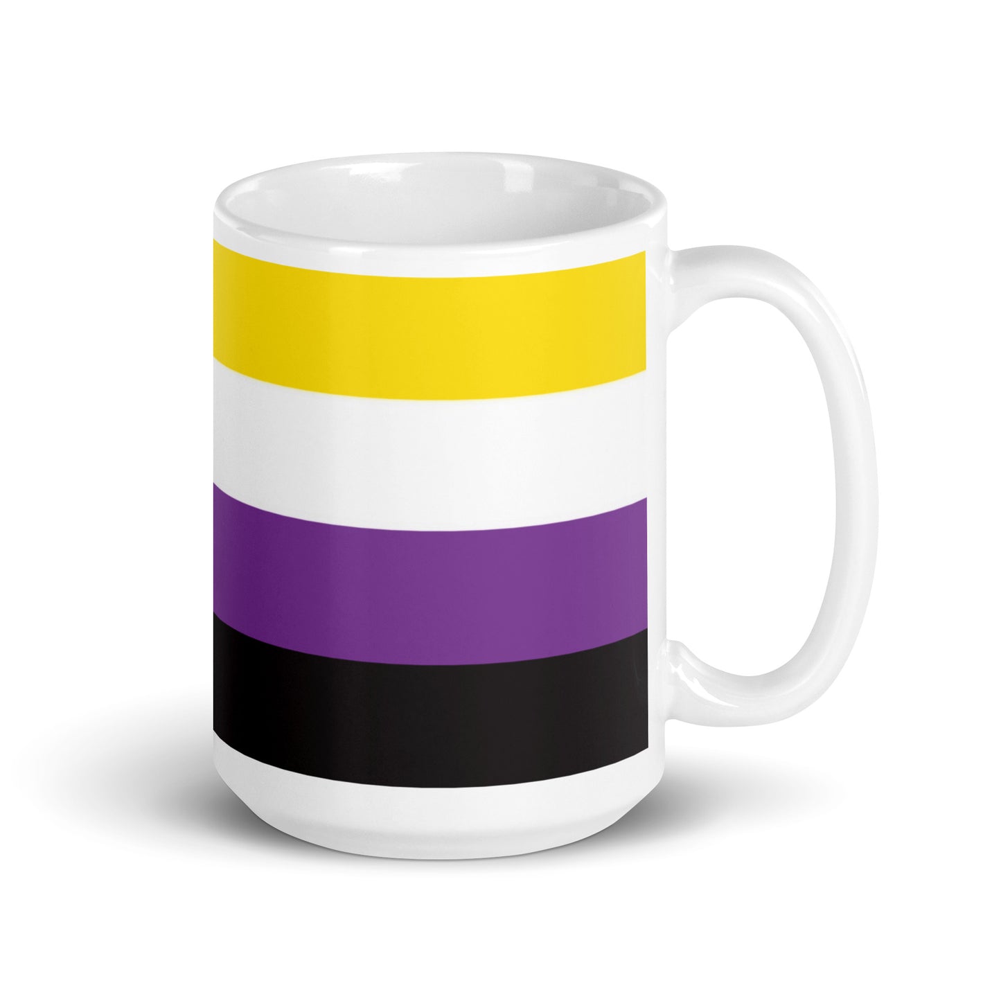 Nonbinary Enby Pride Flag Ceramic Coffee Tea Mug white-glossy-mug-15oz-handle-on-right-6376ecf578246