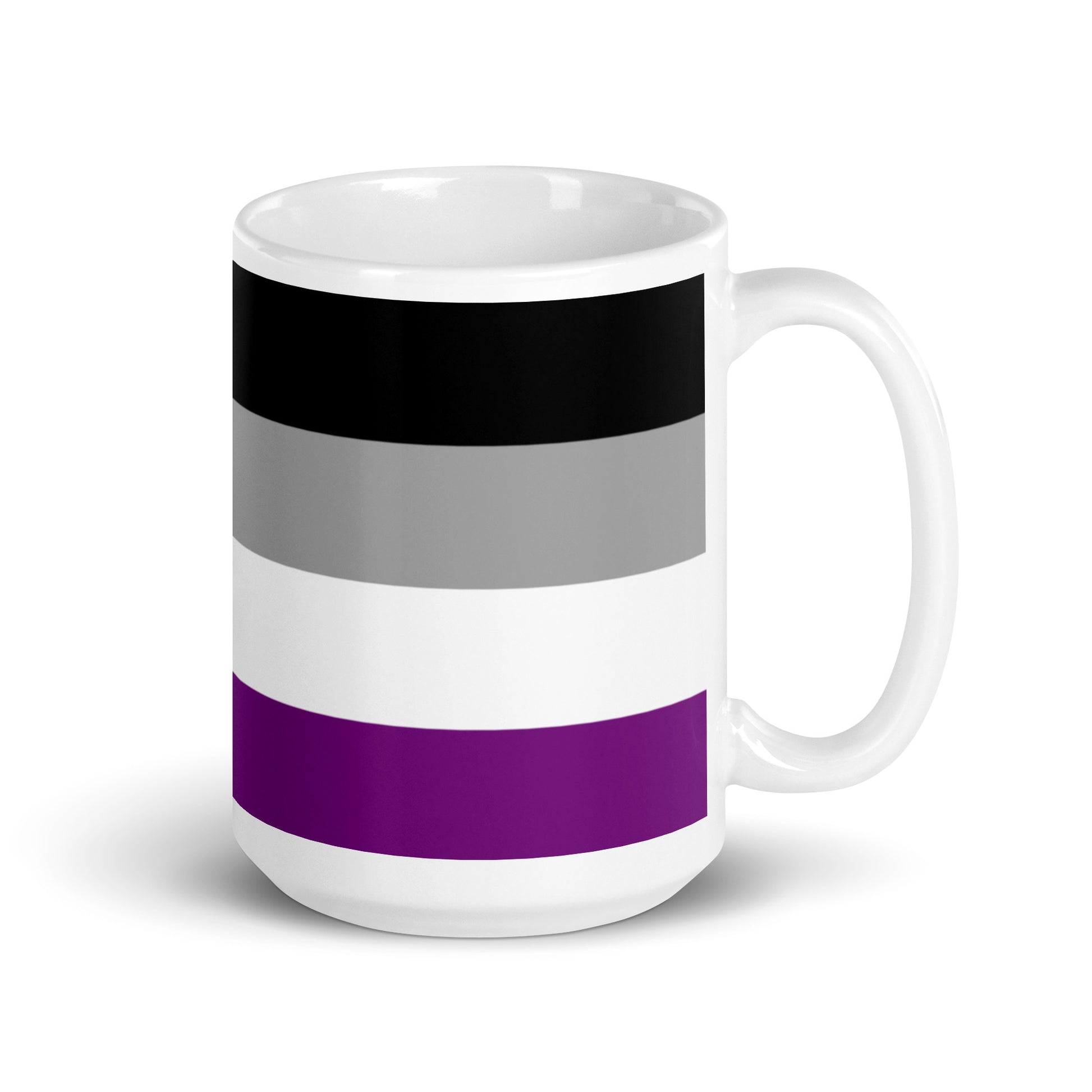 Asexual Ace Pride Flag Ceramic Coffee Tea Mug white-glossy-mug-15oz-handle-on-right-6376f7c1de0a5