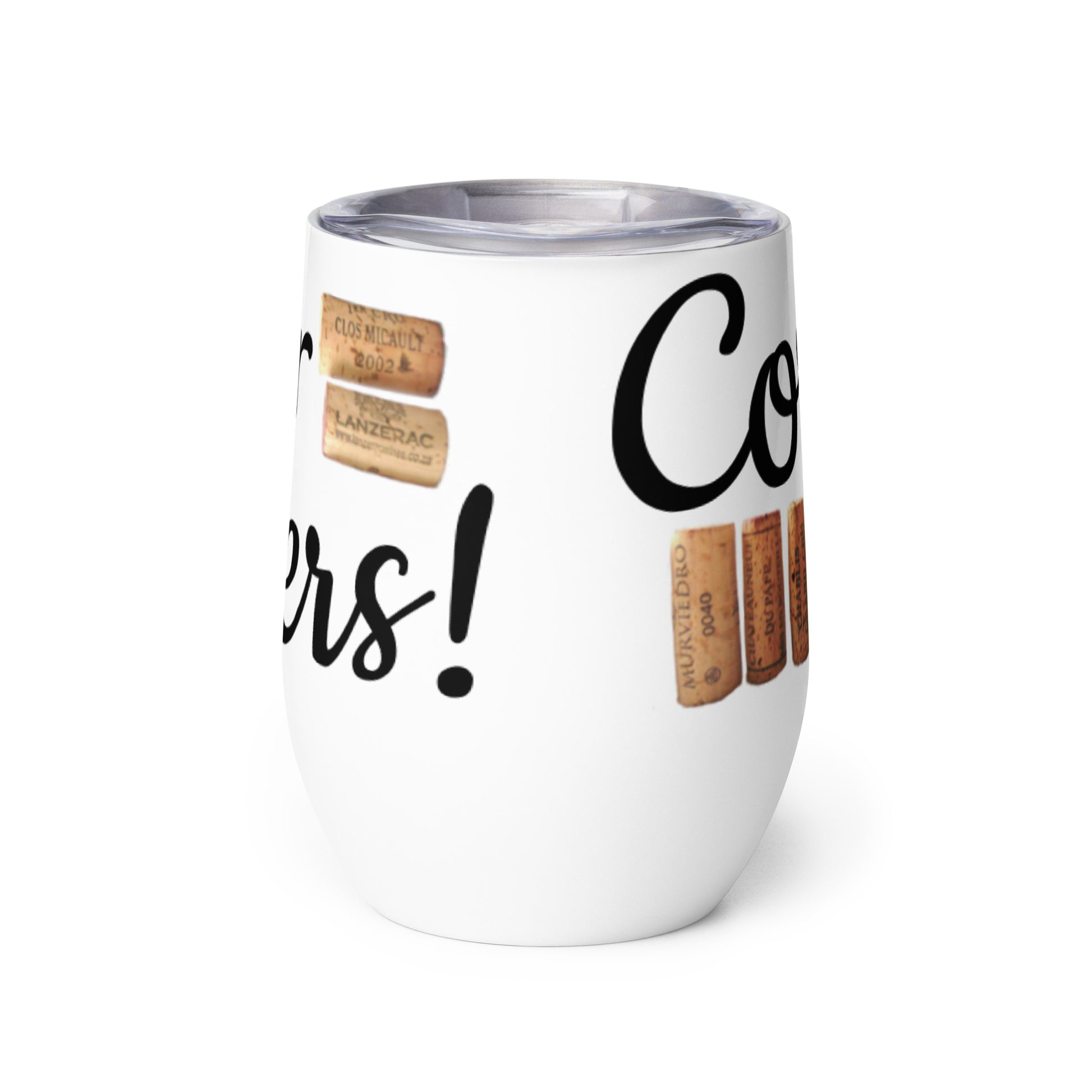 Corks Are For Quitters Stainless Steel Wine Tumbler 12oz wine-tumbler-white-back-637304f28e230