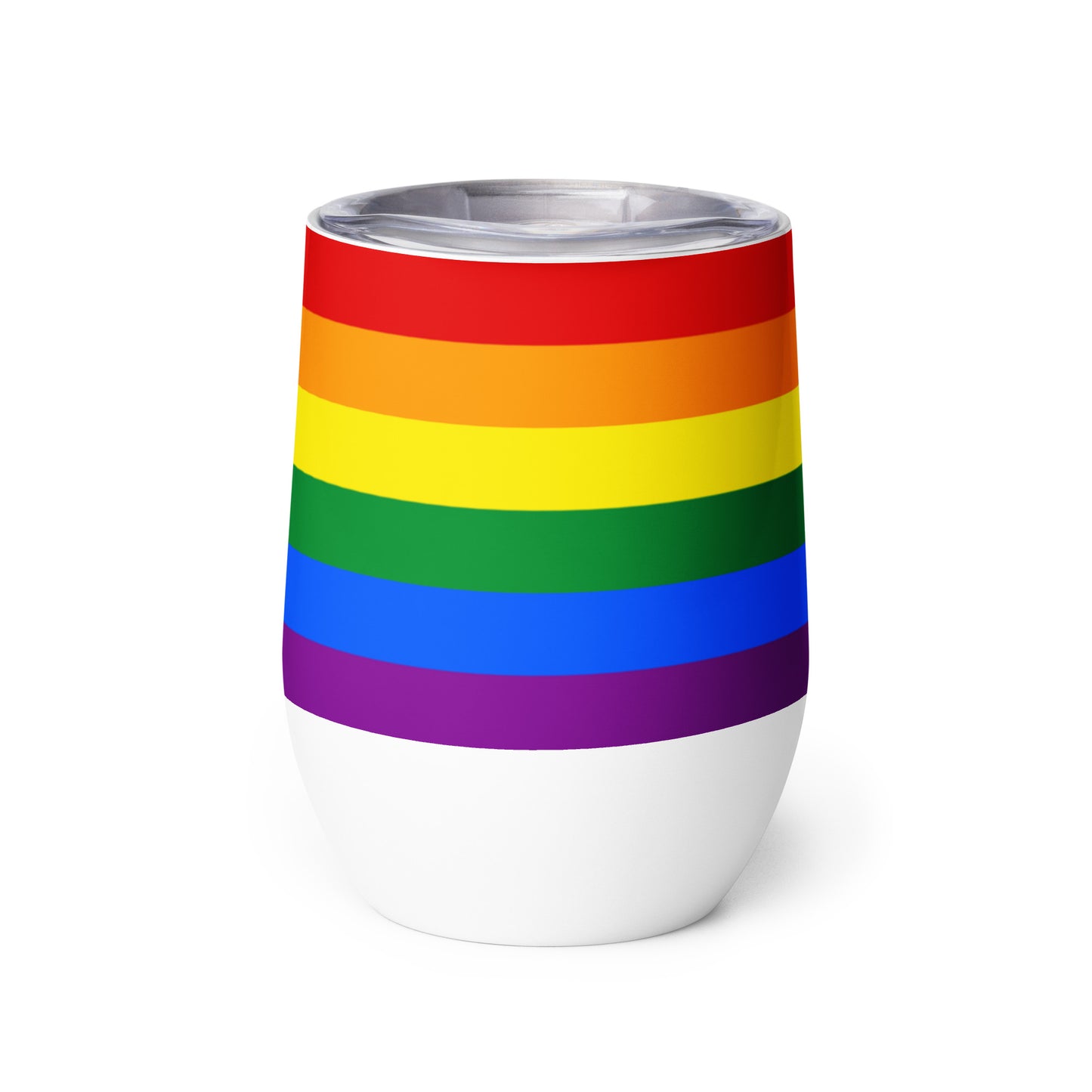 LGBTQ Pride Flag Stainless Steel Wine Tumbler 12oz wine-tumbler-white-back-637844dc886fb