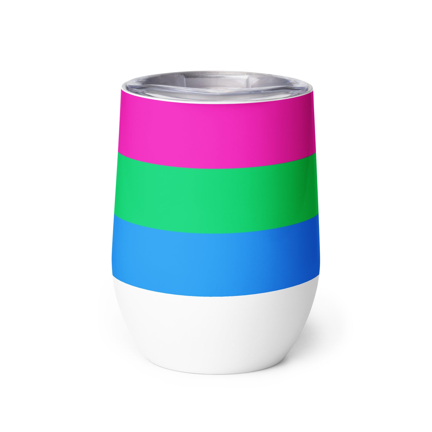 Polysexual Poly Pride Stainless Steel Wine Tumbler 12oz wine-tumbler-white-back-6378450c872af