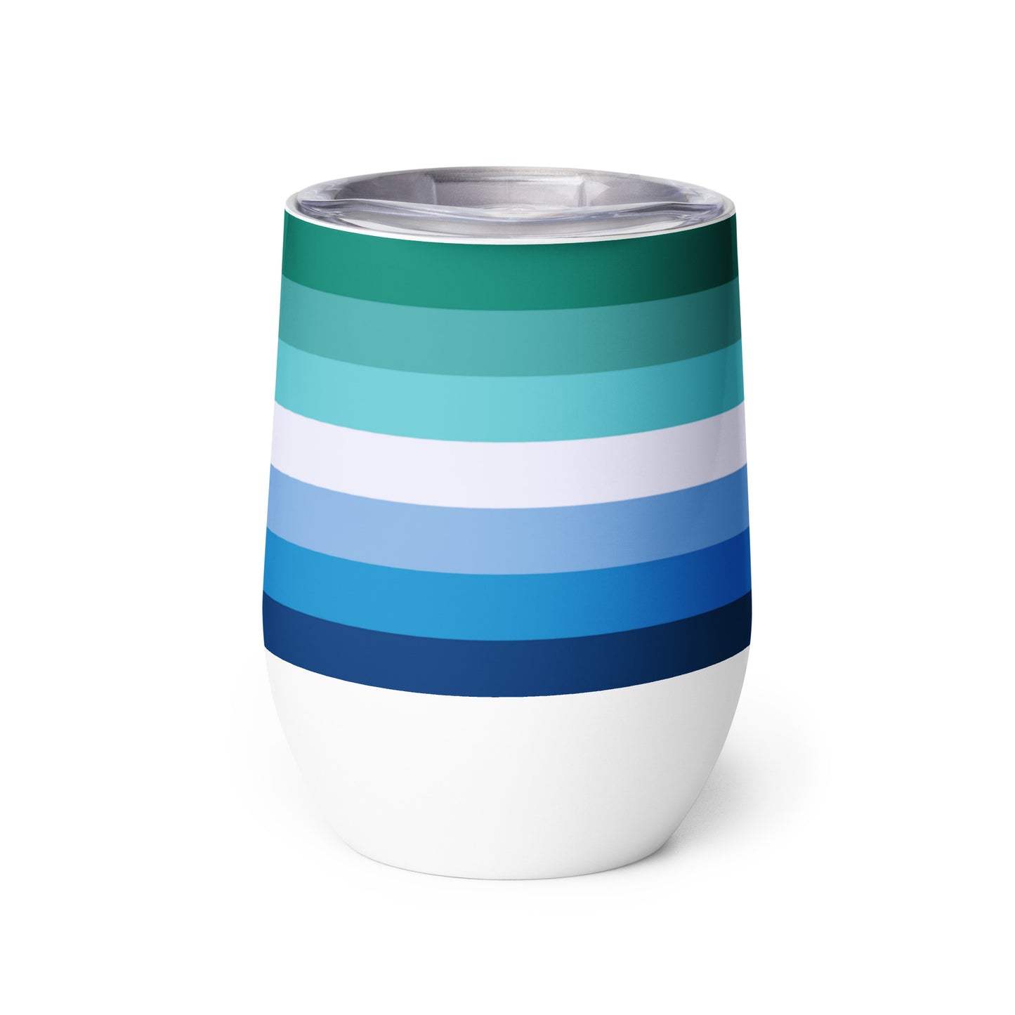 Gay MLM Vincian Pride Flag Stainless Steel Wine Tumbler 12oz wine-tumbler-white-back-6378467700d5f