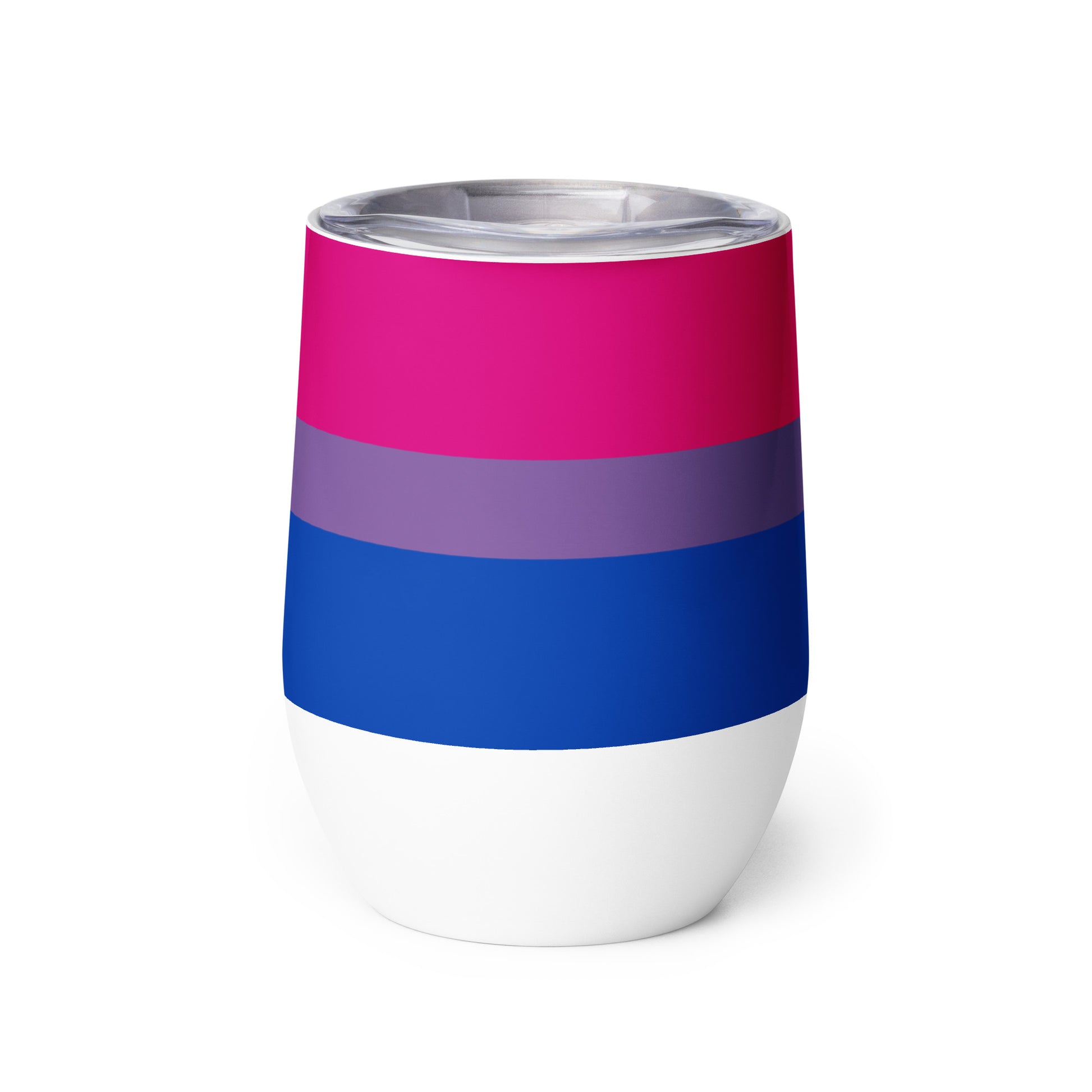 Bisexual Bi Pride Flag Stainless Steel Wine Tumbler 12oz wine-tumbler-white-back-6378470359e70