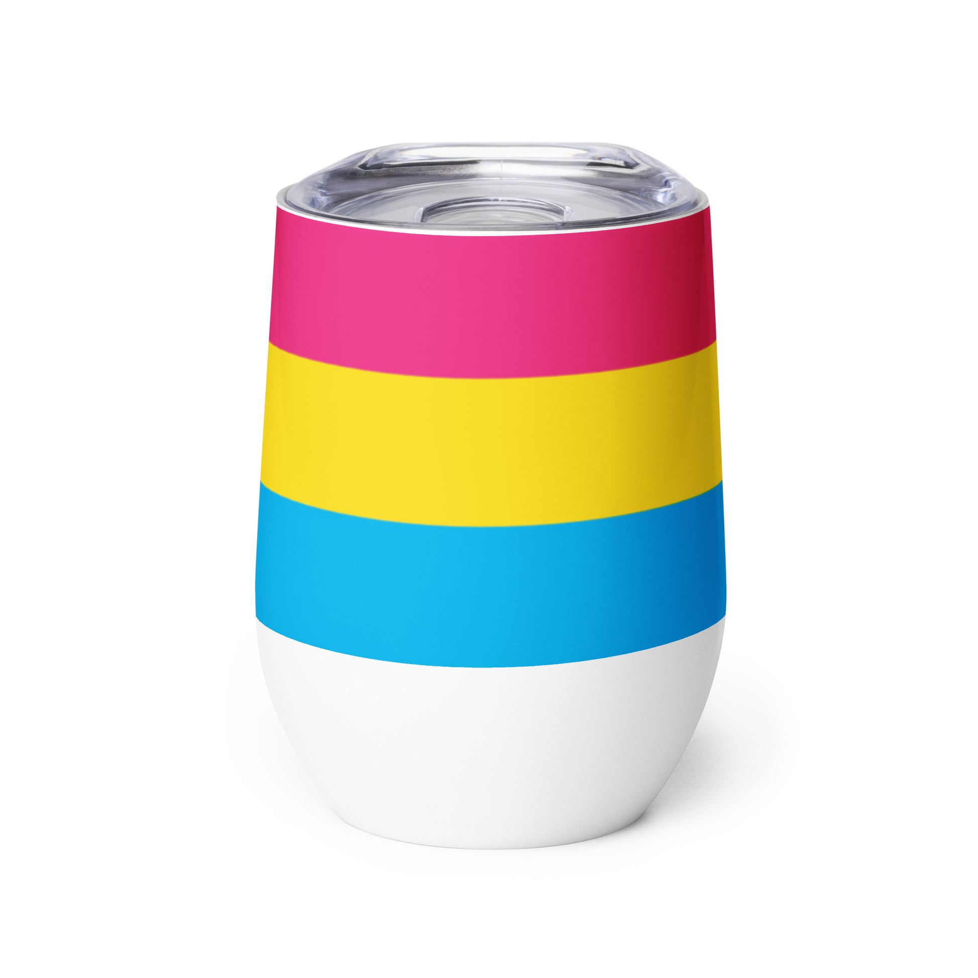 Pansexual Pan Pride Flag Stainless Steel Wine Tumbler 12oz Pansexual 12 oz wine-tumbler-white-front-6378453e0e043