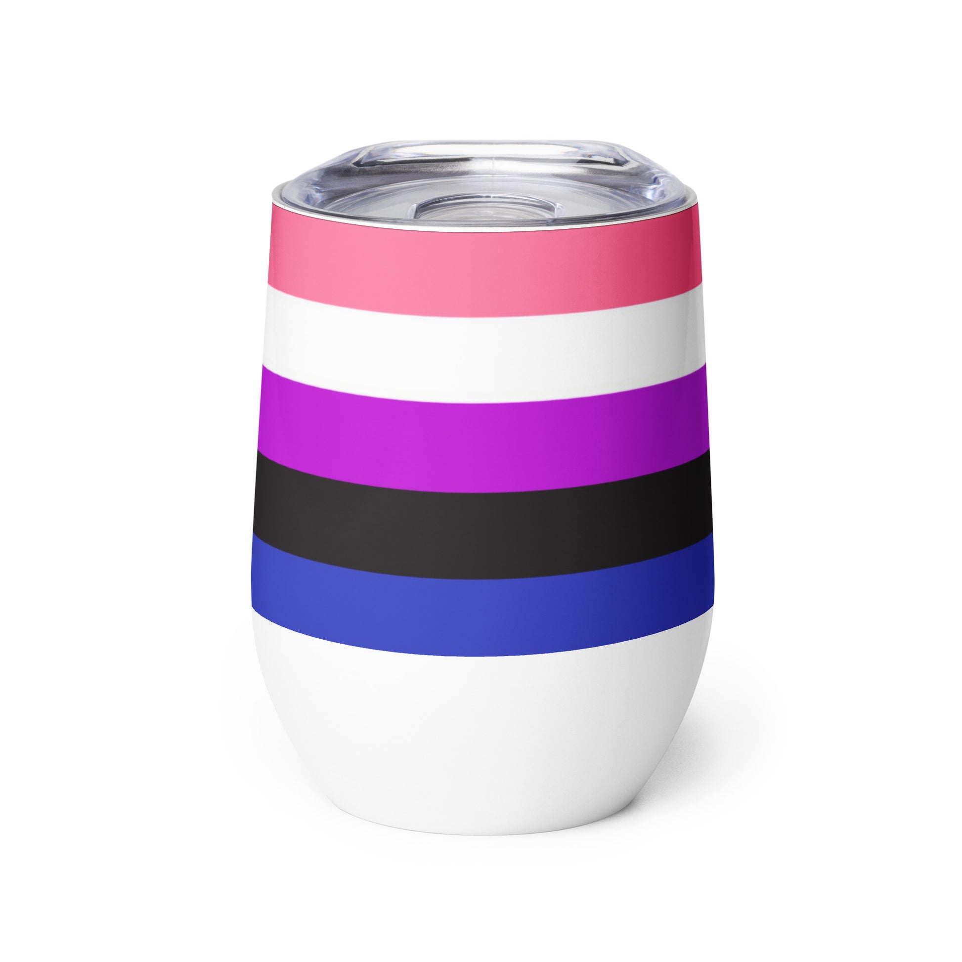 Genderfluid Pride Flag Stainless Steel Wine Tumbler 12oz Genderfluid wine-tumbler-white-front-6378464d4c3e5