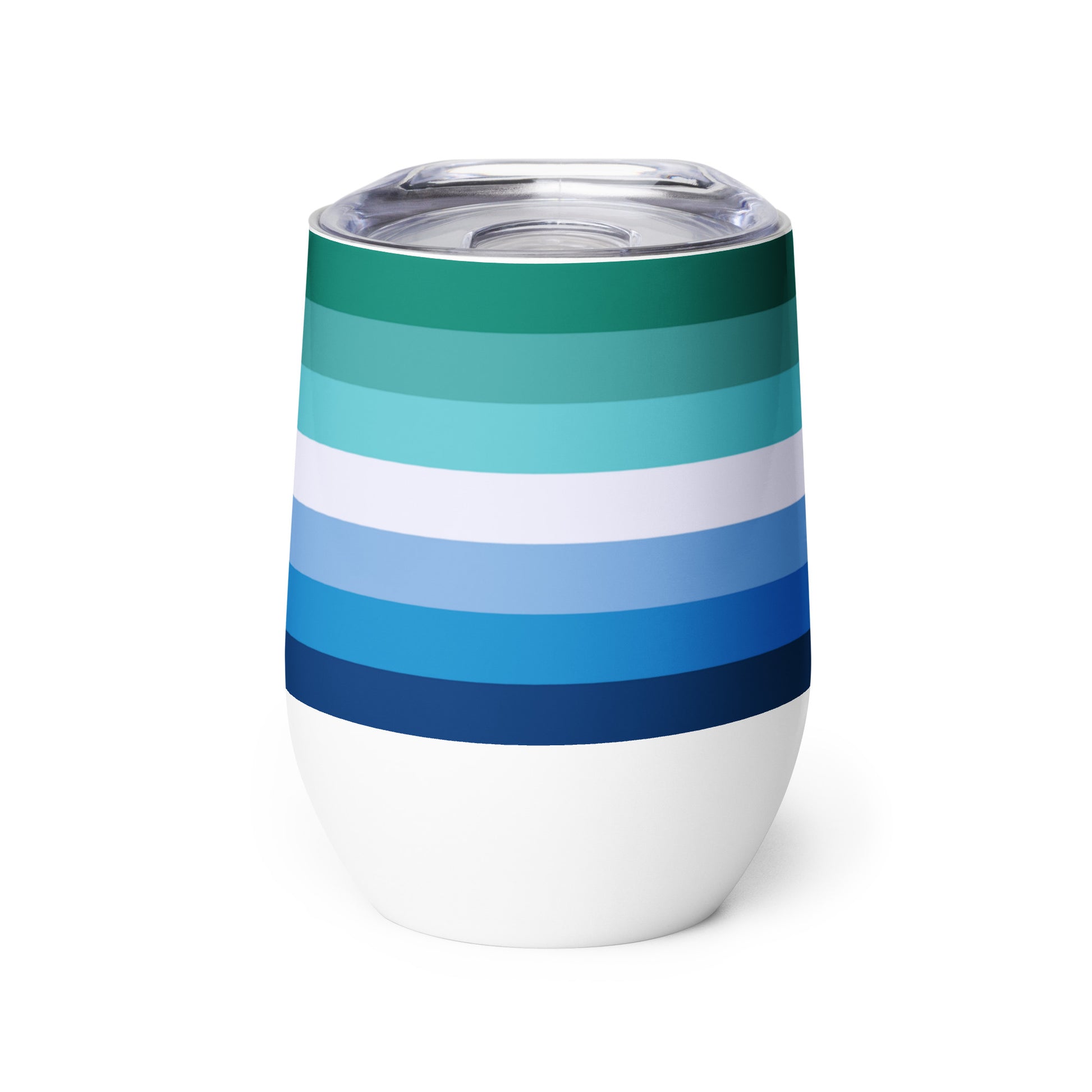 Gay MLM Vincian Pride Flag Stainless Steel Wine Tumbler 12oz wine-tumbler-white-front-63784676f2d78