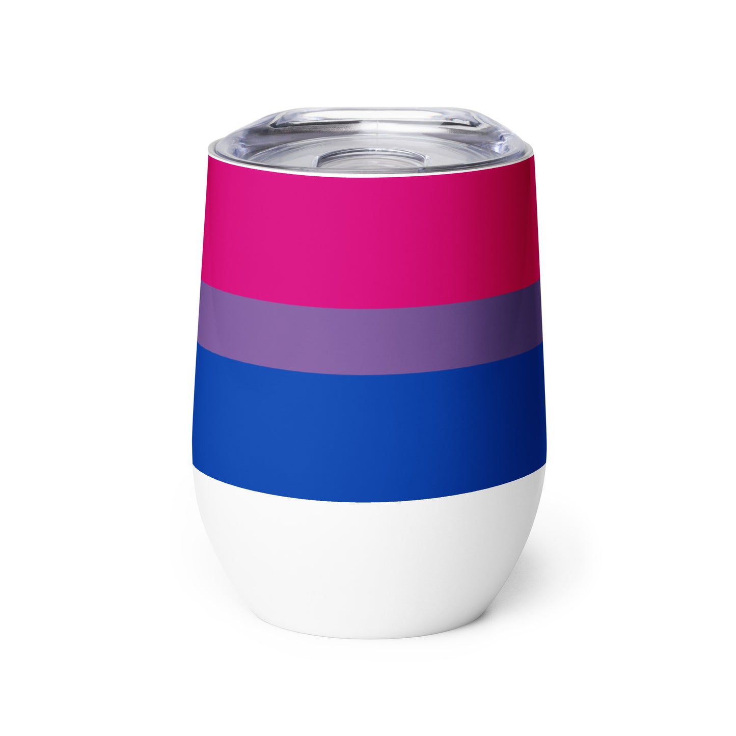 Bisexual Bi Pride Flag Stainless Steel Wine Tumbler 12oz Bisexual wine-tumbler-white-front-6378470358303