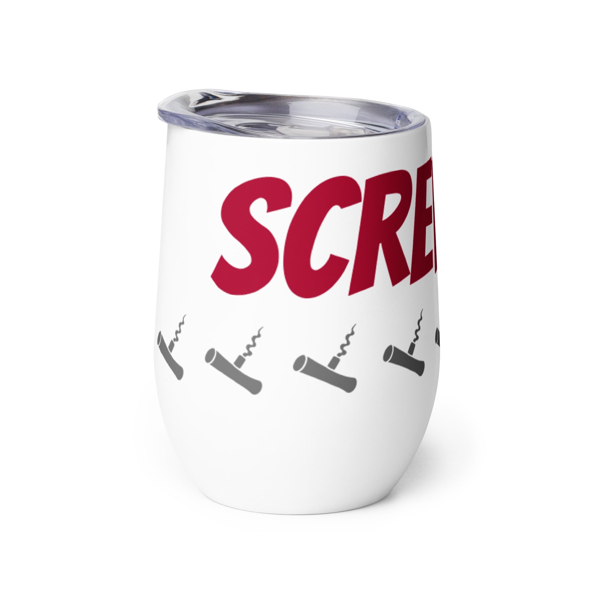 Screw It! Stainless Steel Wine Tumbler 12oz wine-tumbler-white-left-637304917c412