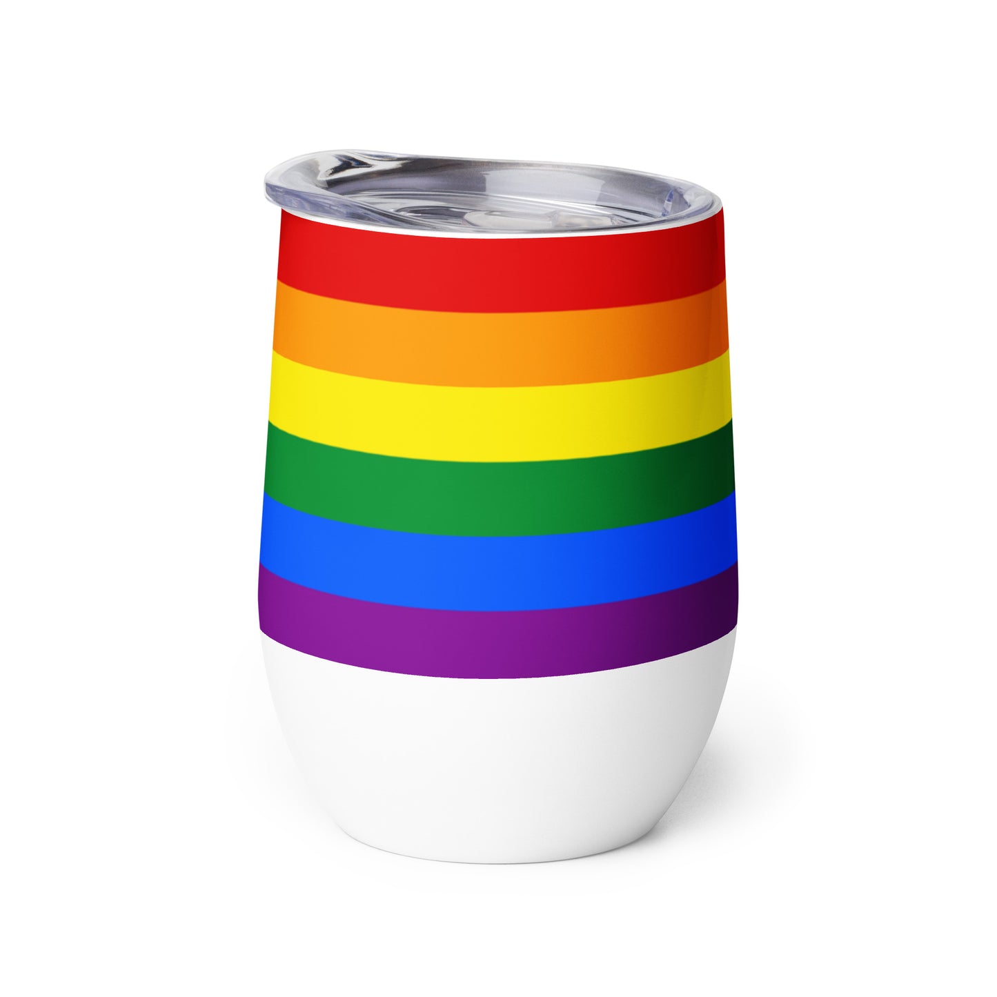 LGBTQ Pride Flag Stainless Steel Wine Tumbler 12oz wine-tumbler-white-left-637844dc8880f