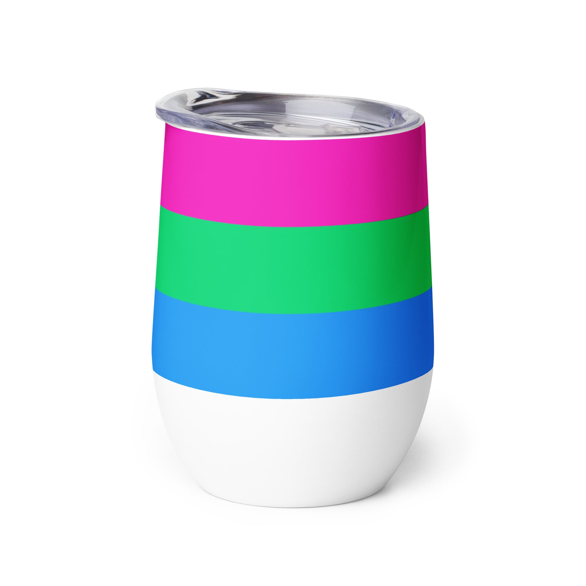 Polysexual Poly Pride Stainless Steel Wine Tumbler 12oz wine-tumbler-white-left-6378450c87408