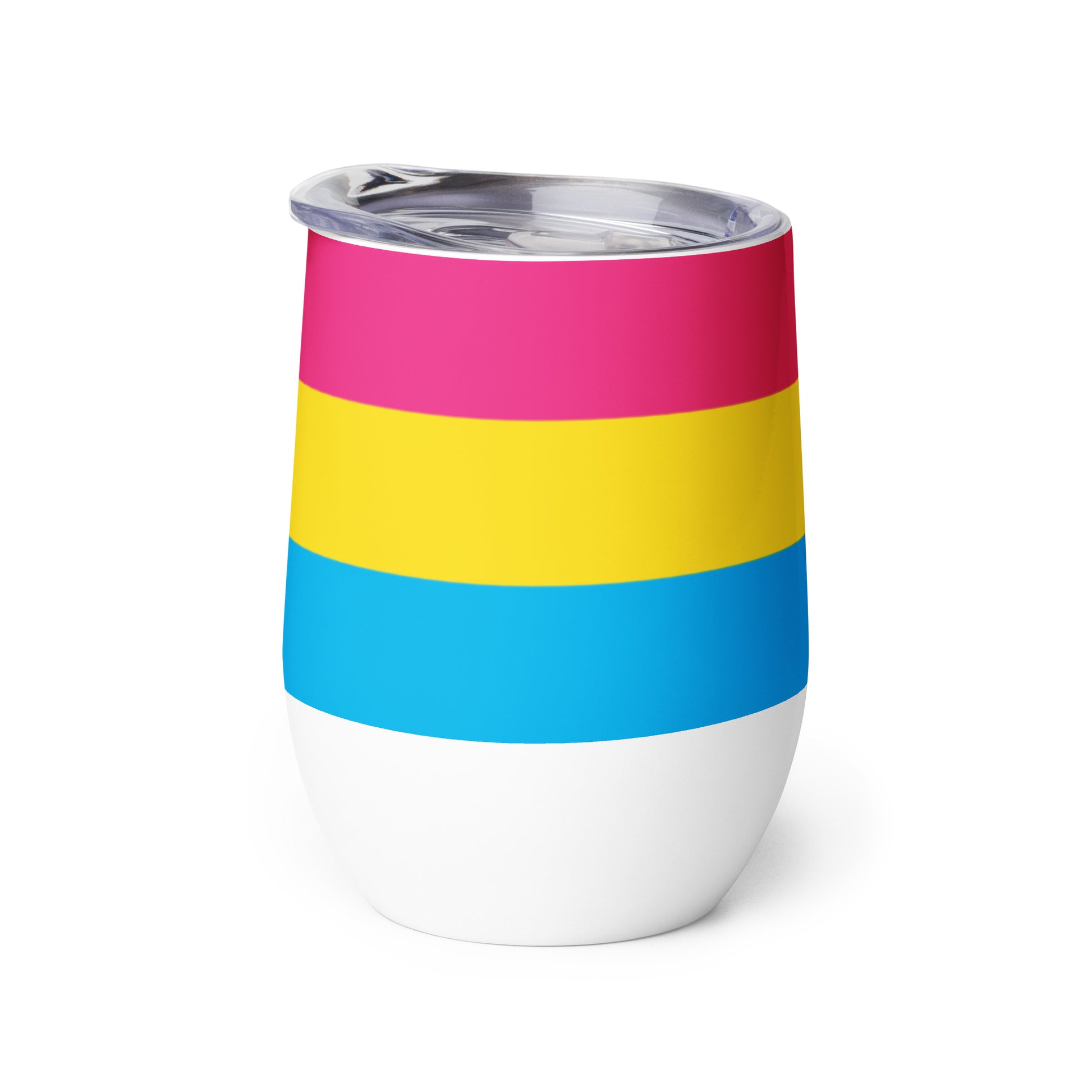 Pansexual Pan Pride Flag Stainless Steel Wine Tumbler 12oz wine-tumbler-white-left-6378453e156db